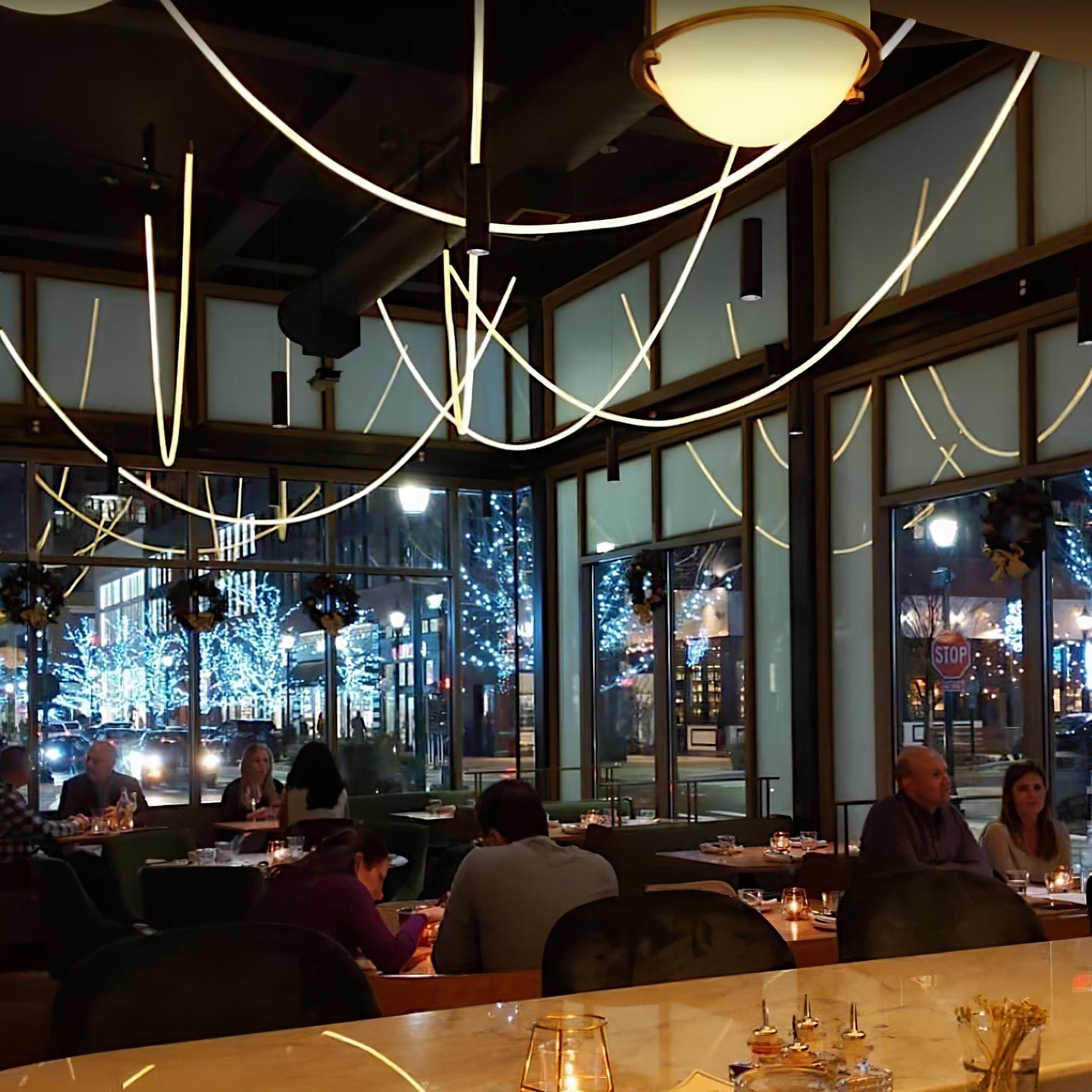 Solara Pendant Lamp Flexible Curve Silicone Brass - Letslighting