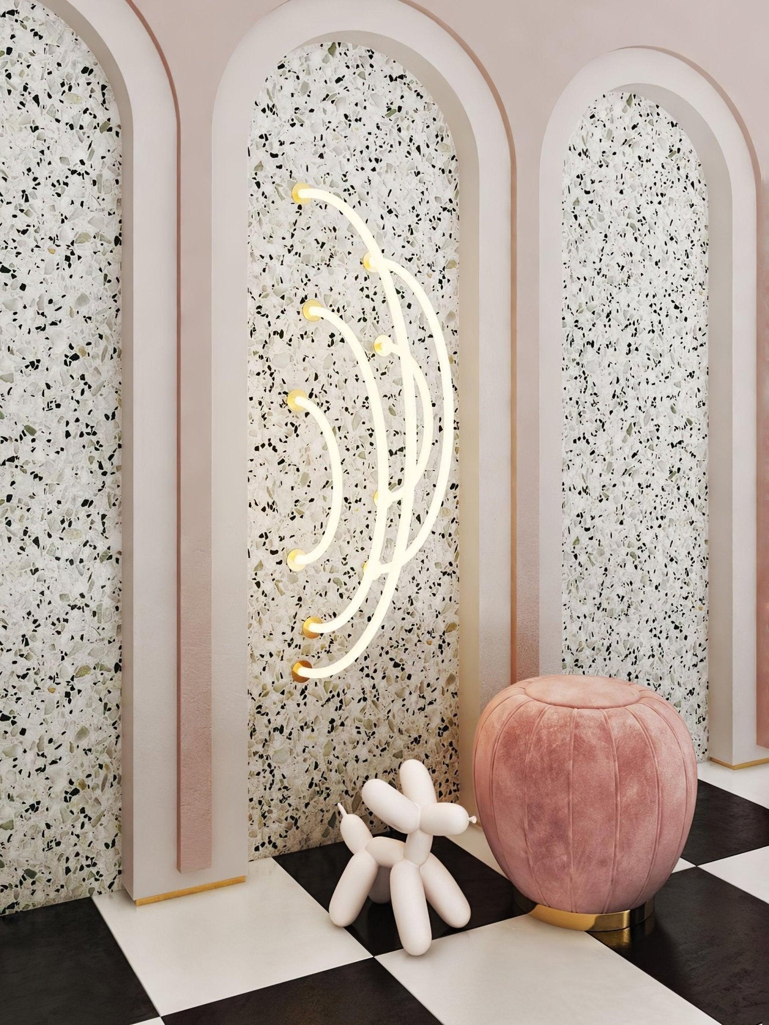 Solara Pendant Lamp Flexible Curve Silicone Brass - Letslighting