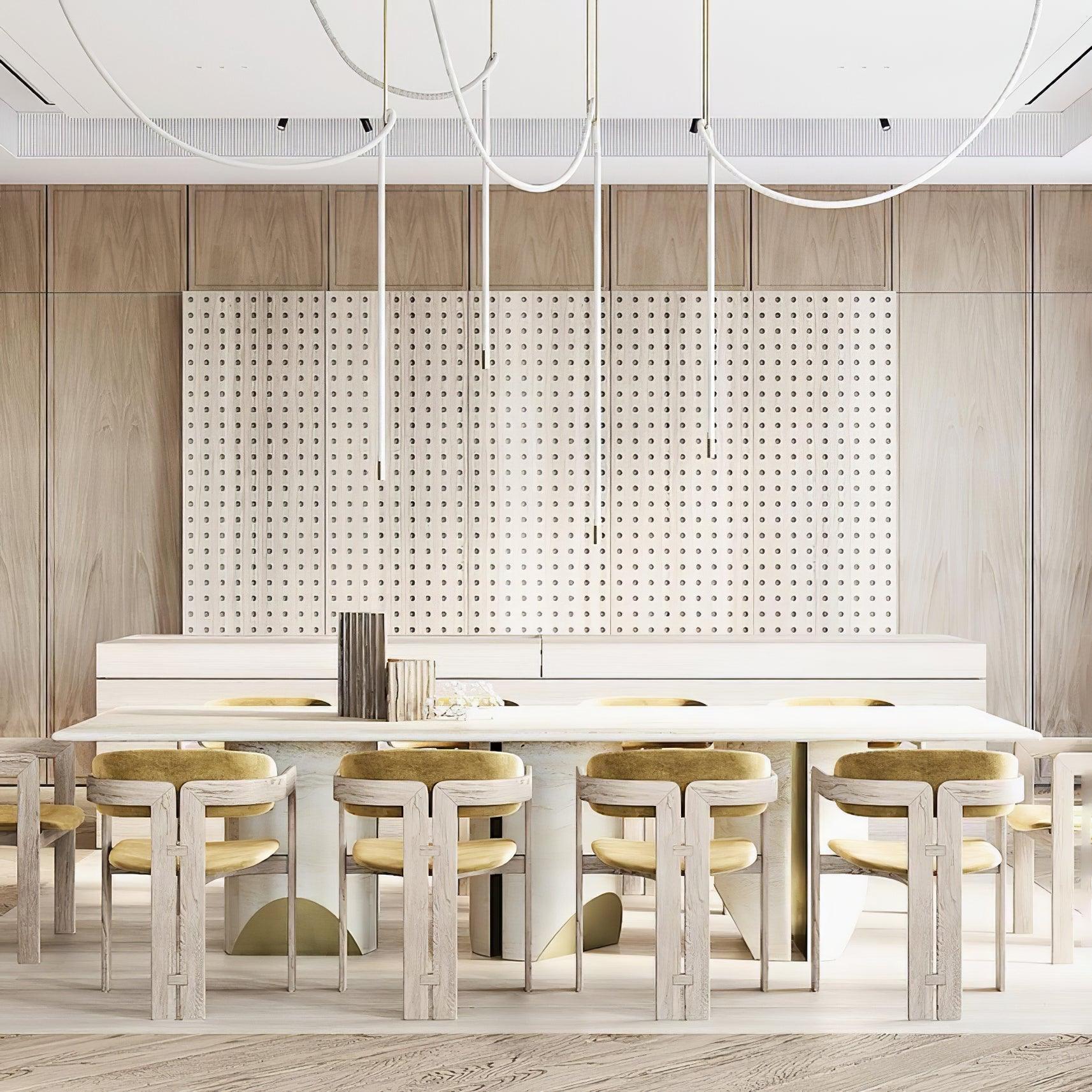 Solara Pendant Lamp Flexible Curve Silicone Brass - Letslighting