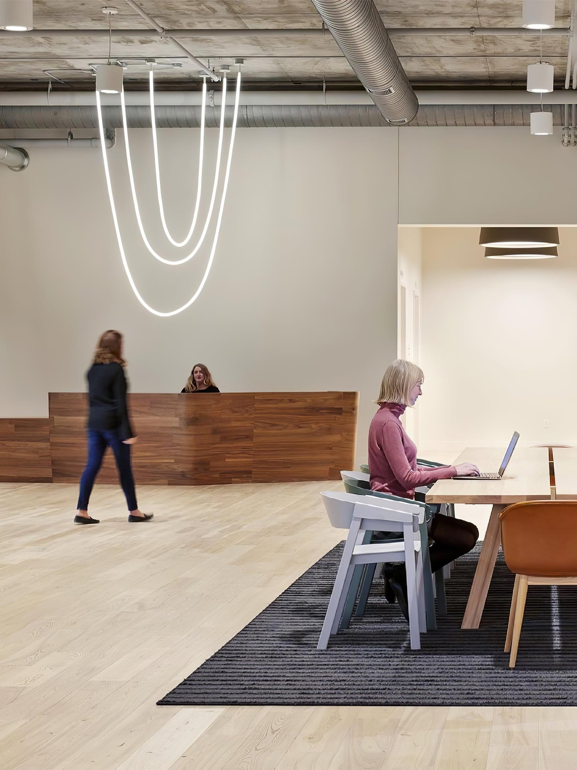 Solara Pendant Lamp Flexible Curve Silicone Brass - Letslighting