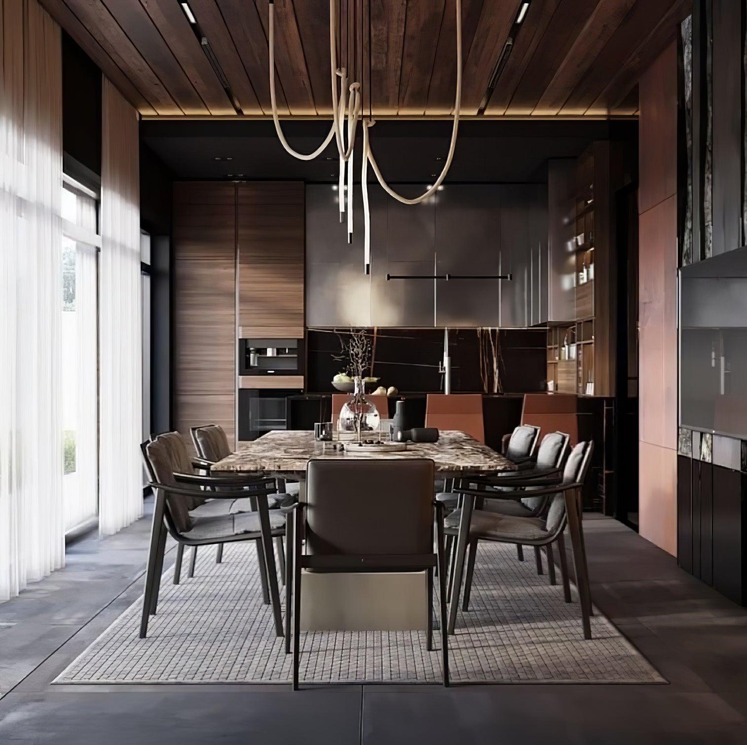 Solara Pendant Lamp Flexible Curve Silicone Brass - Letslighting