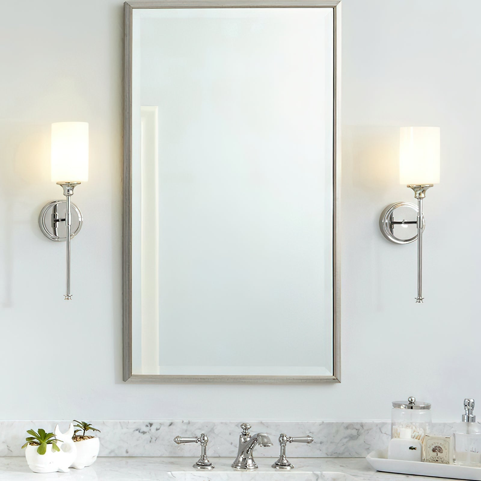 Tracie Vintage Industrie Messing Glas Wandleuchte-Letslighting