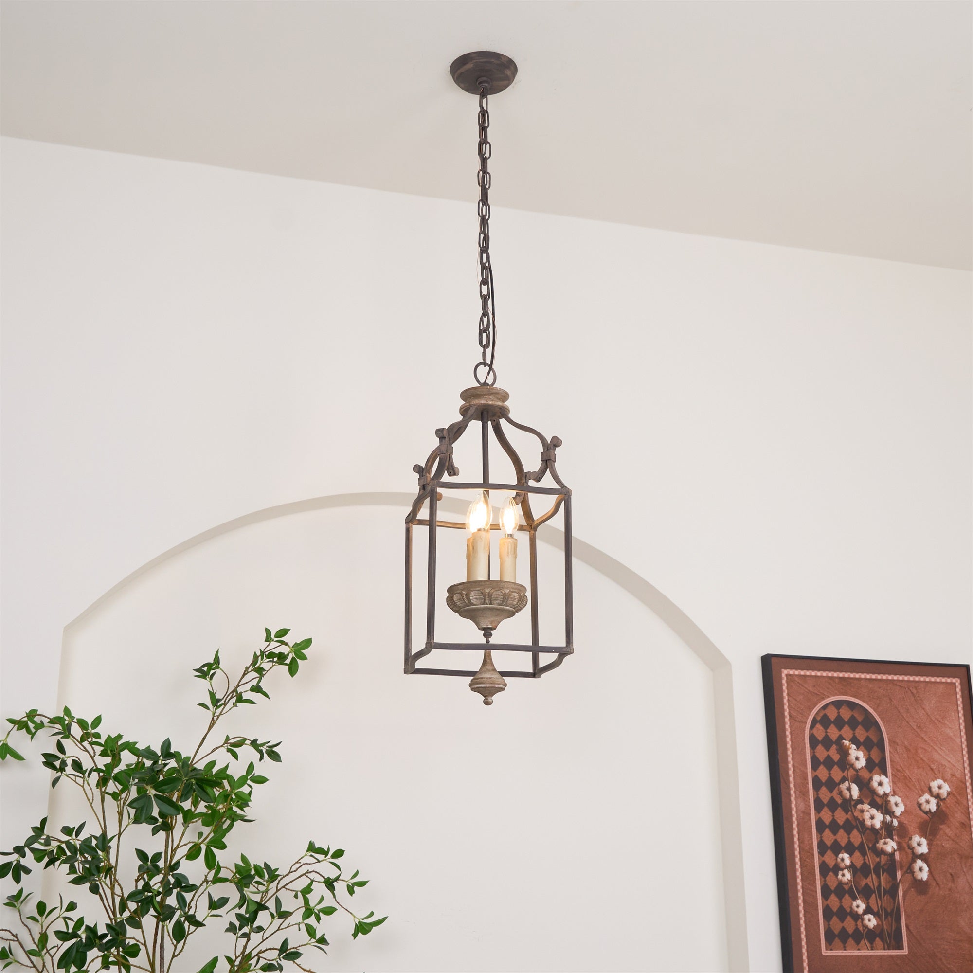Alirora Traditional Birdcage Hand-carved wooden Chandelier - Letslighting
