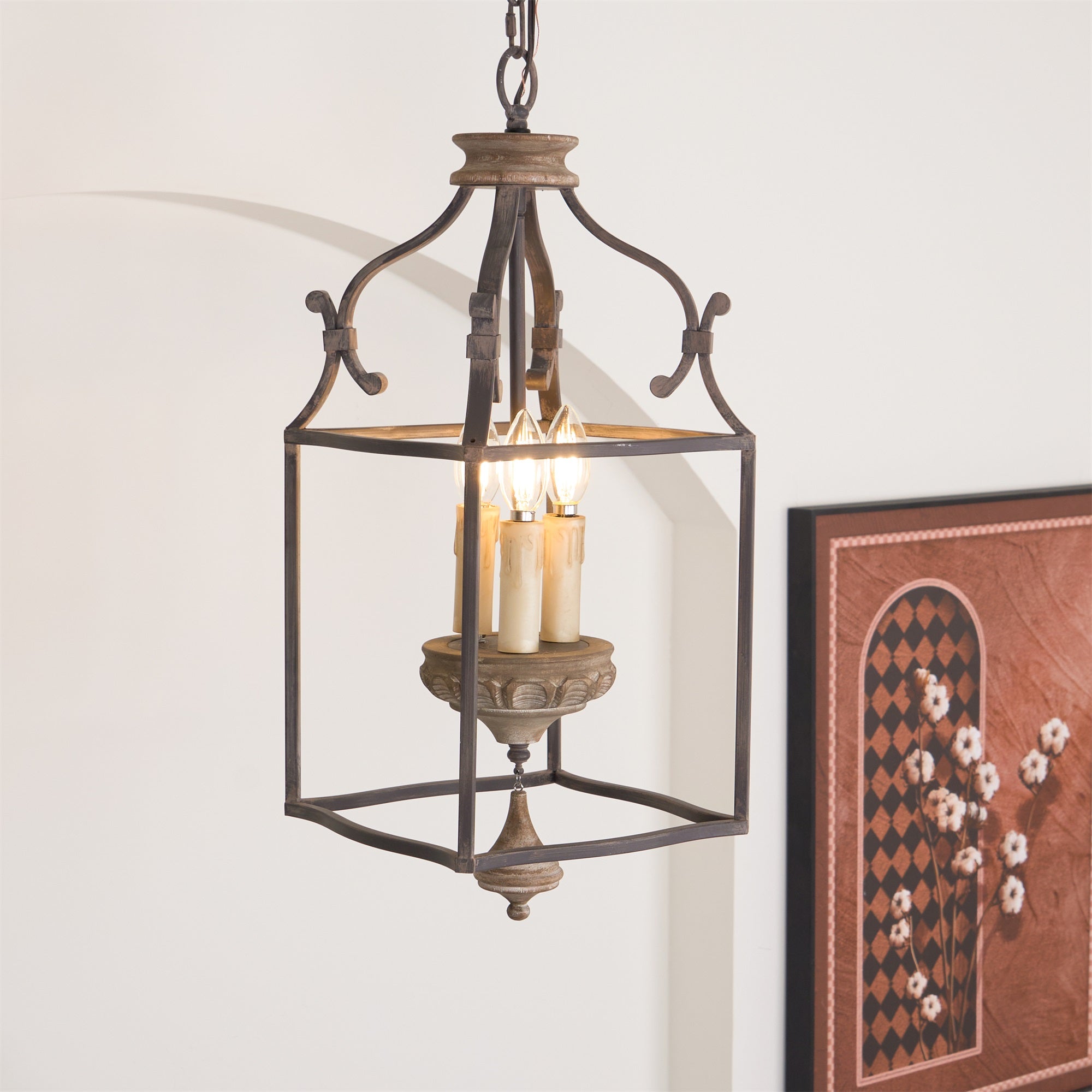 Alirora Traditional Birdcage Hand-carved wooden Chandelier - Letslighting