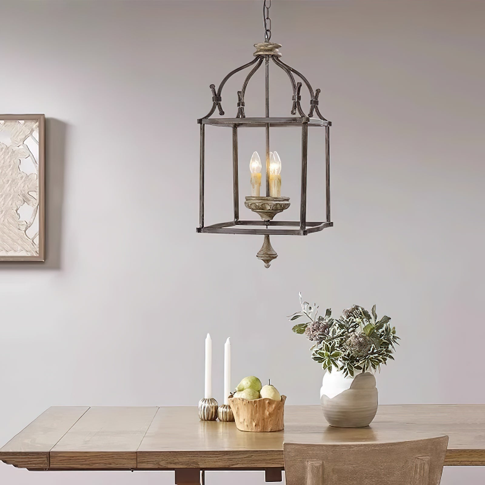 Alirora Traditional Birdcage Hand-carved wooden Chandelier - Letslighting