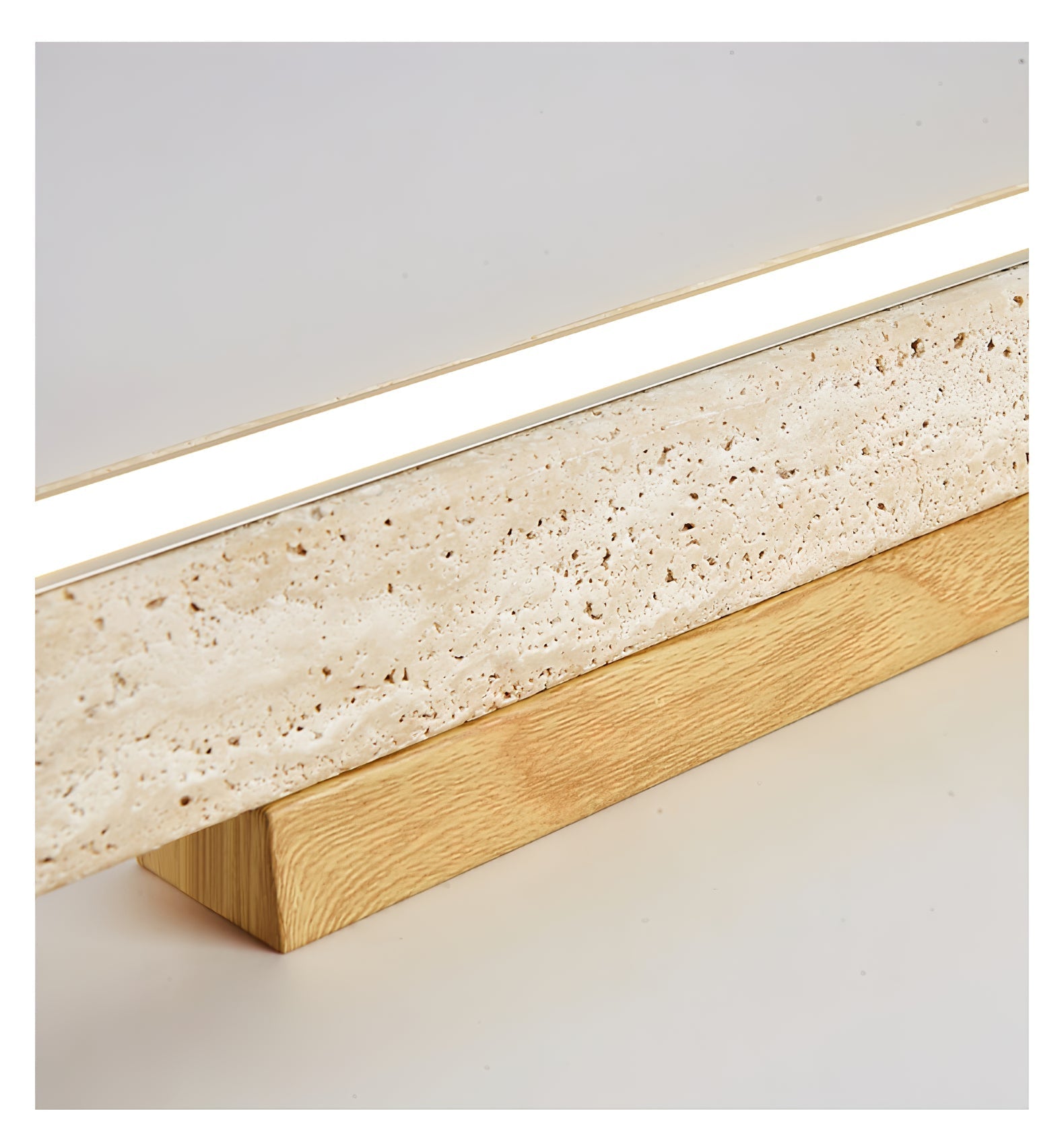 Orvenarae Minimalist Travertine Linear Ceiling Light - Neutralighting