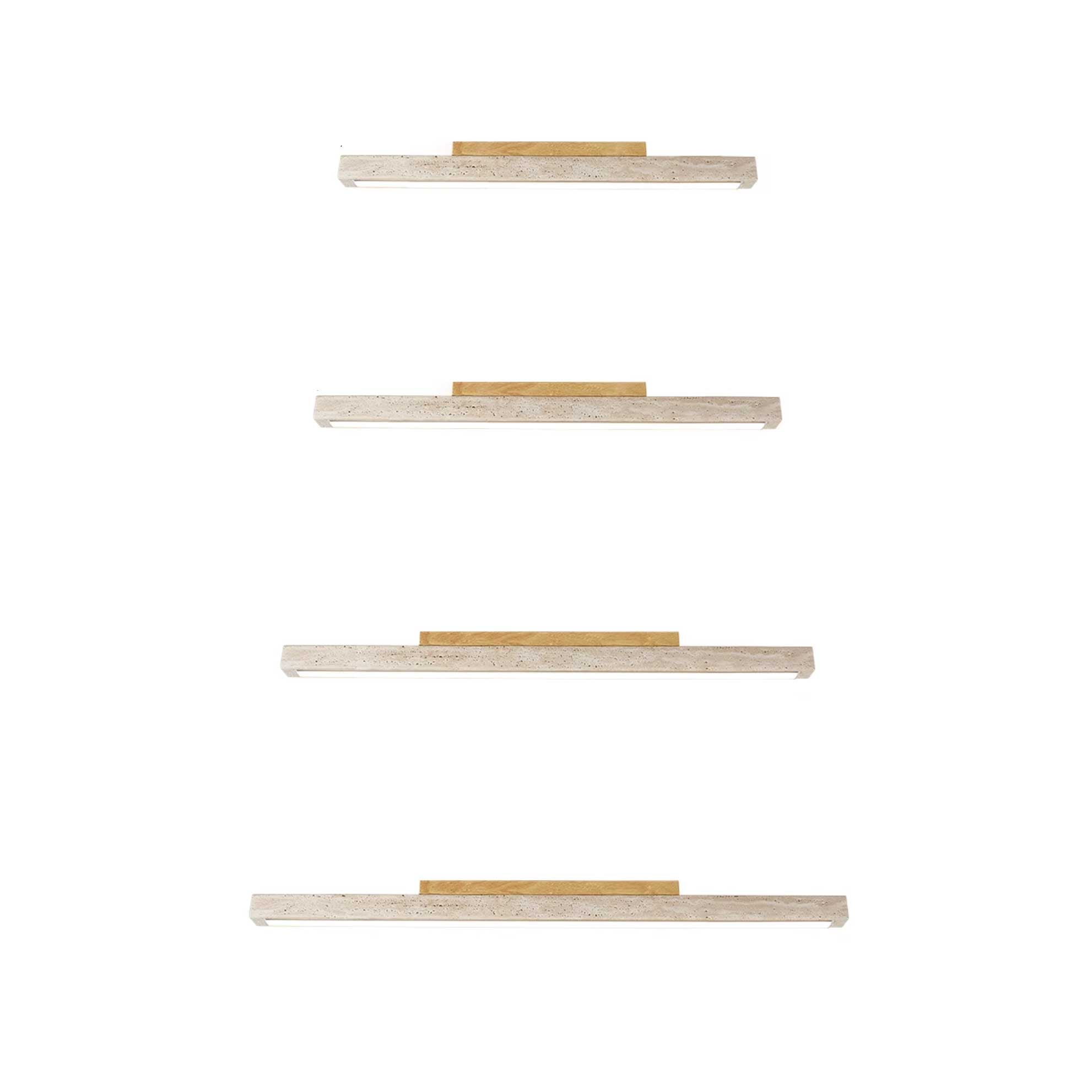 Orvenarae Minimalist Travertine Linear Ceiling Light - Neutralighting