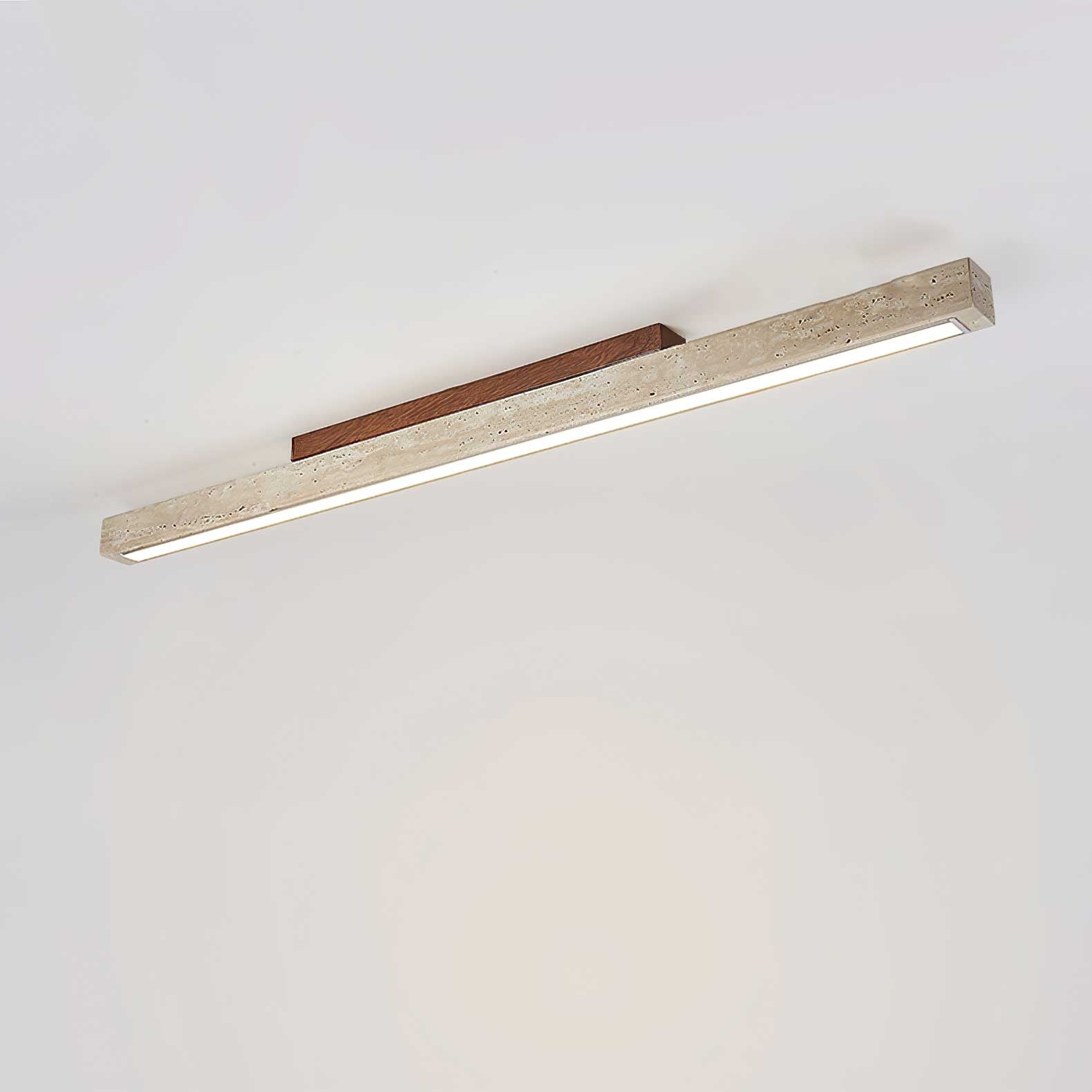 Orvenarae Minimalist Travertine Linear Ceiling Light - Neutralighting
