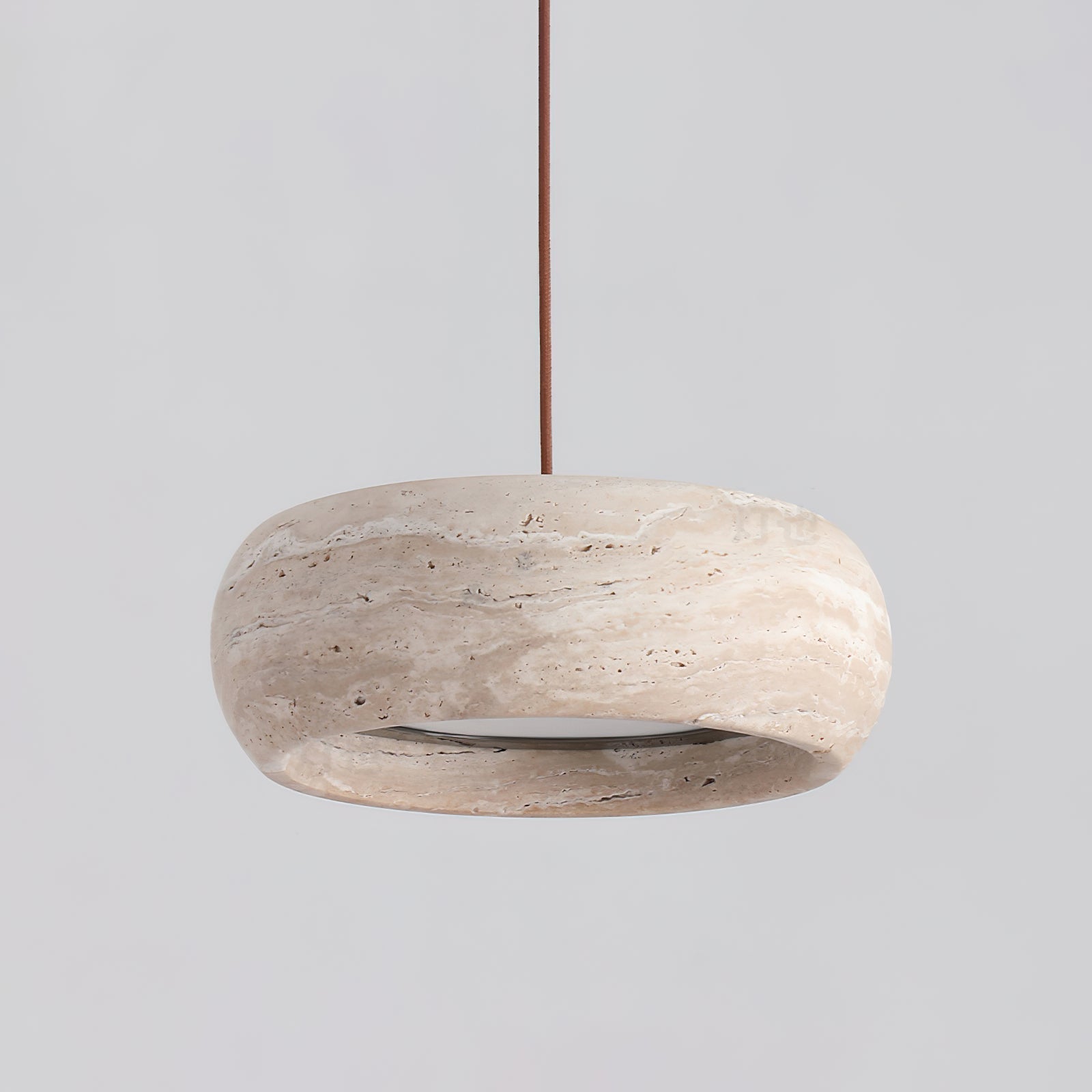 Eurvaran Modern Minimalist Drum Travertine Pendant Lamp - Letslighting