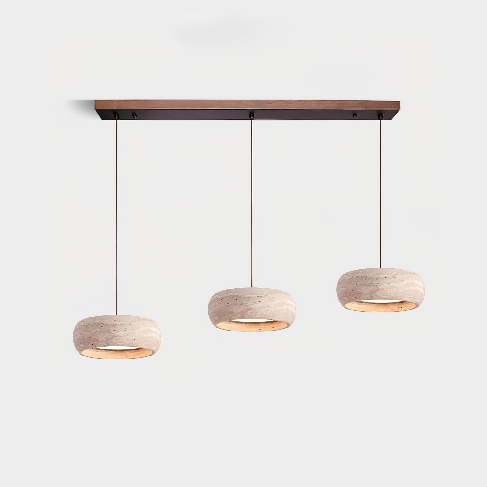 Eurvaran Modern Minimalist Drum Travertine Pendant Lamp - Letslighting