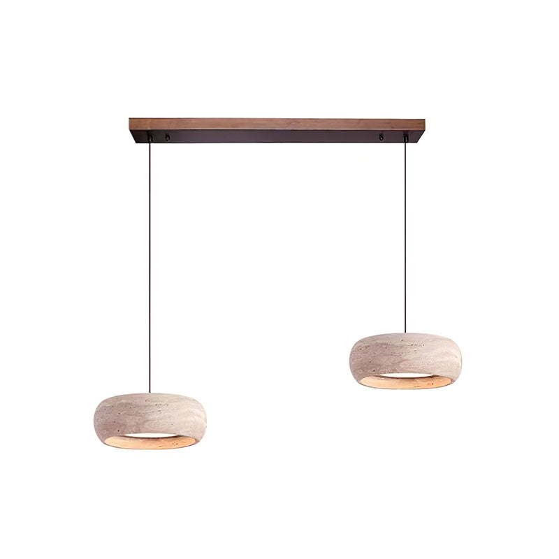Eurvaran Modern Minimalist Drum Travertine Pendant Lamp - Letslighting