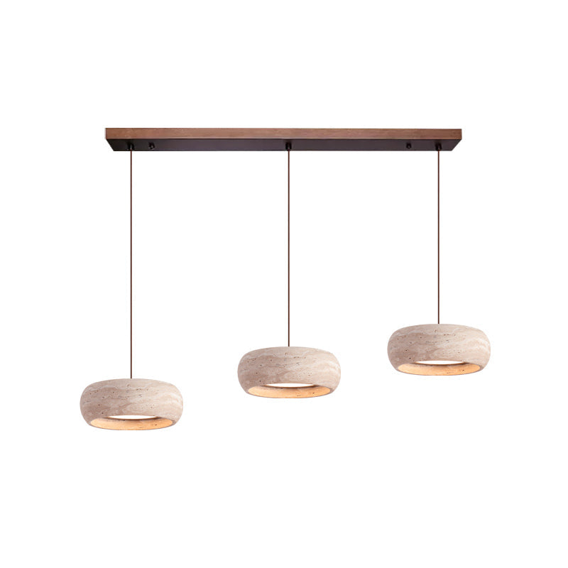 Eurvaran Modern Minimalist Drum Travertine Pendant Lamp - Letslighting
