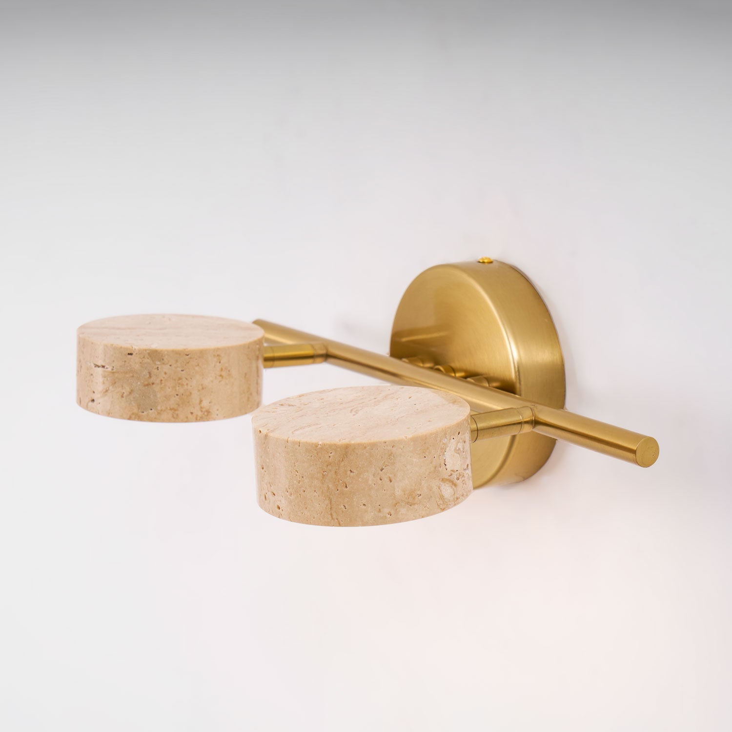 Ceshair Wall Light Multi Head Travertine Vanity Light - Neutralighting