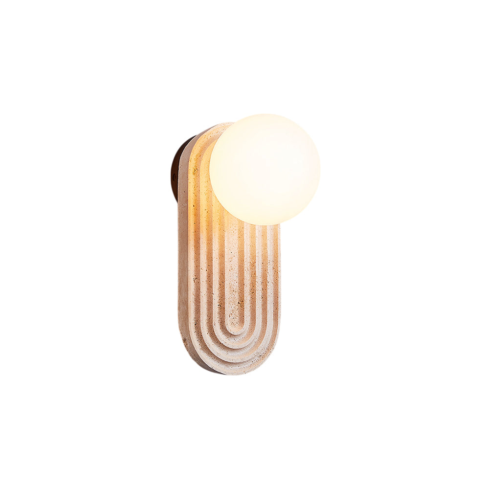 Elvelos Modern Minimalist Travertine Glass Wall Lamp - Letslighting