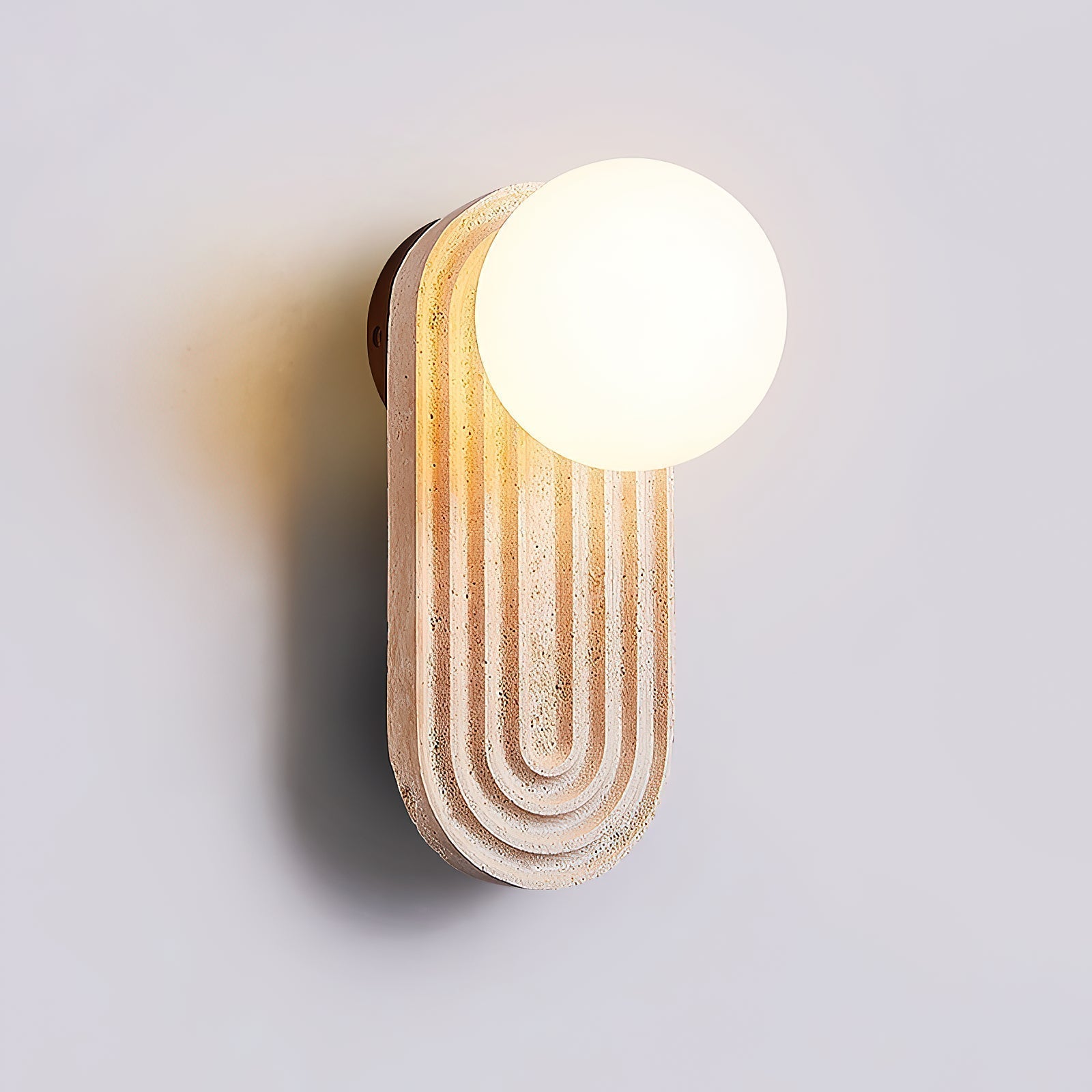 Elvelos Modern Minimalist Travertine Glass Wall Lamp - Letslighting