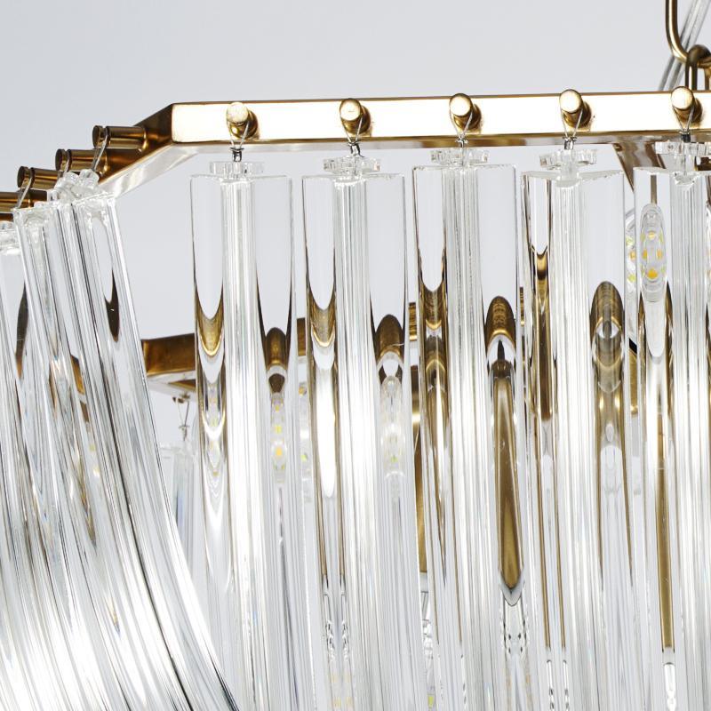 Aurora Chandelier Clear Curved Tiered - Blowlighting