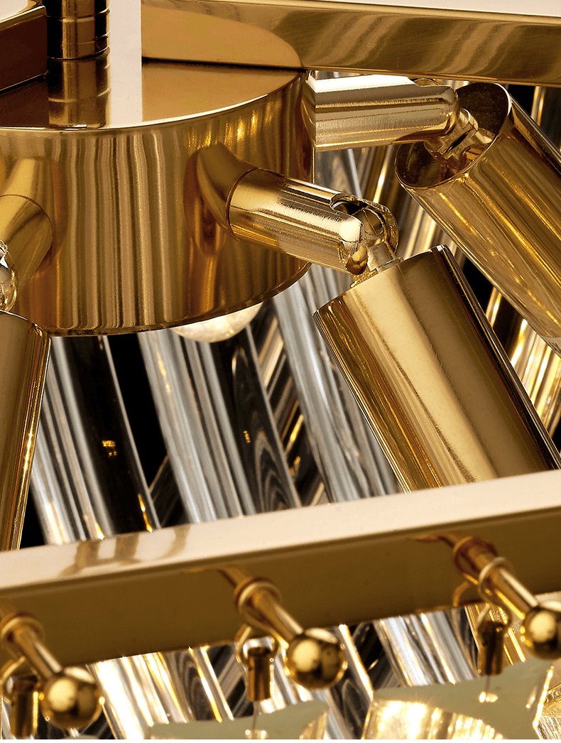 Aurora Chandelier Clear Curved Tiered - Blowlighting