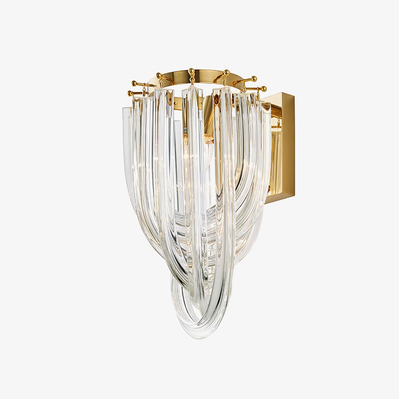 Aurora Wall Lamp Trevi Murano Glass Gold Modern Luxury - Neutralighting