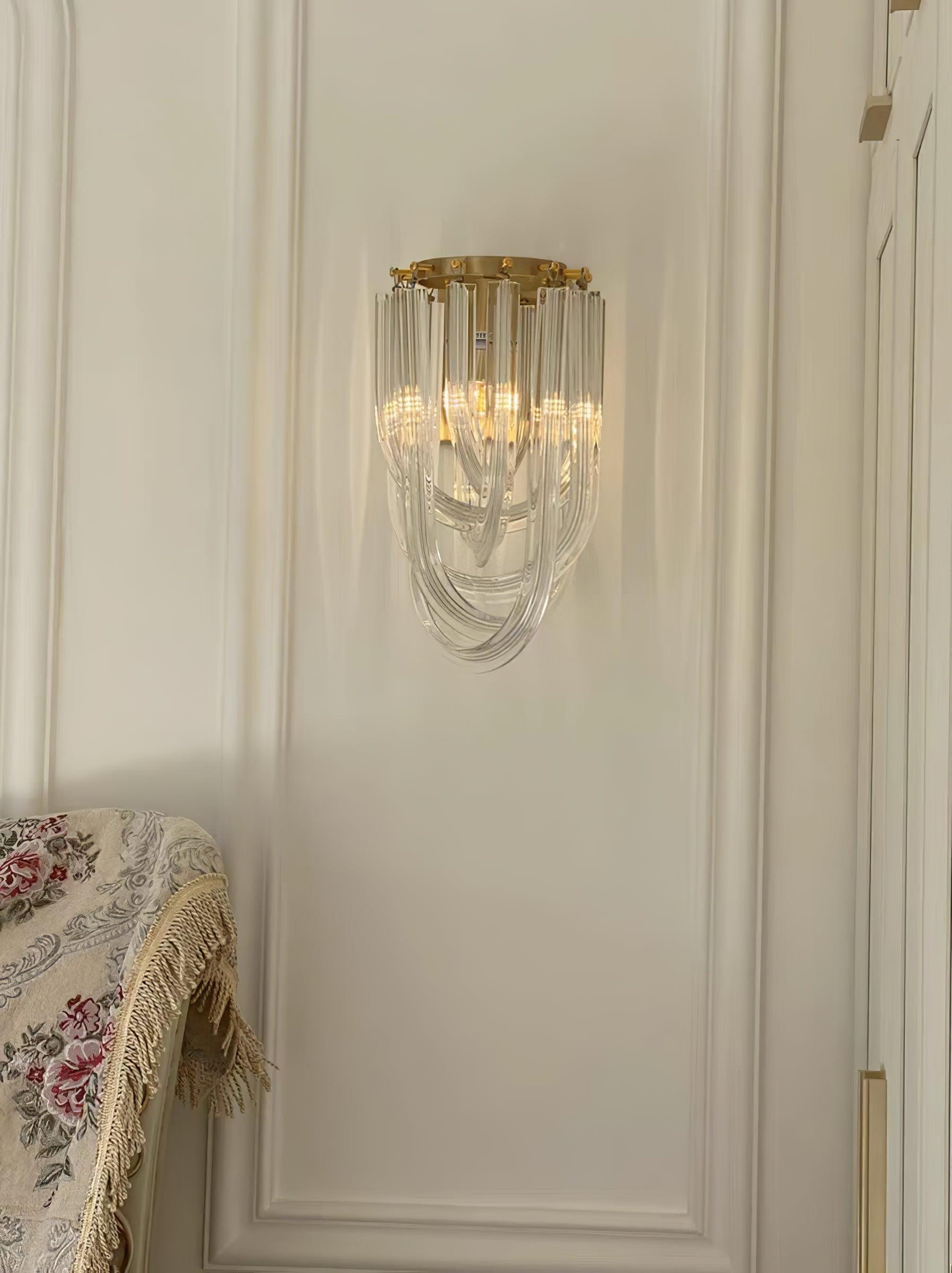 Aurora Wall Lamp Trevi Murano Glass Gold Modern Luxury - Neutralighting