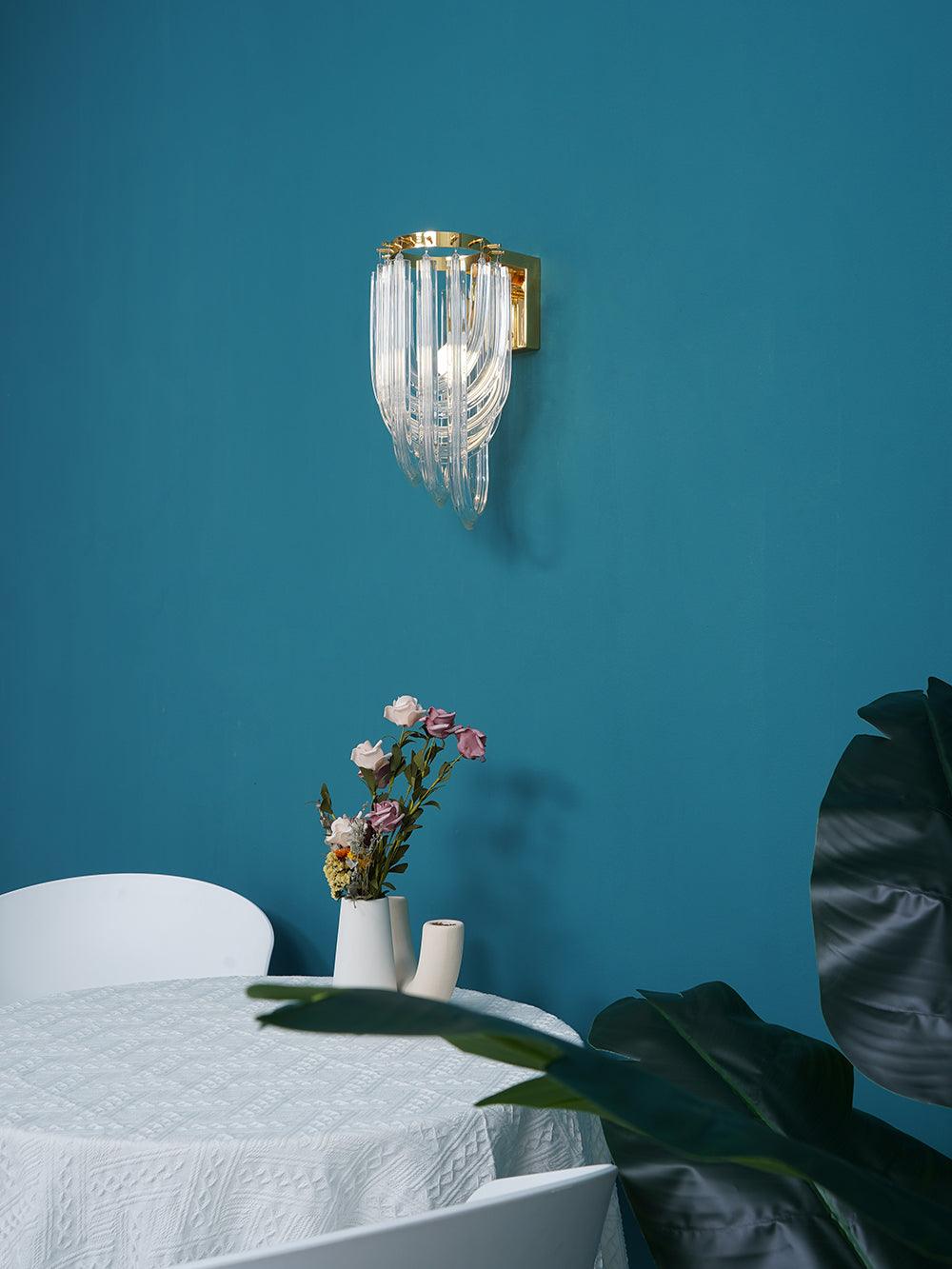 Aurora Wall Lamp Trevi Murano Glass Gold Modern Luxury - Neutralighting