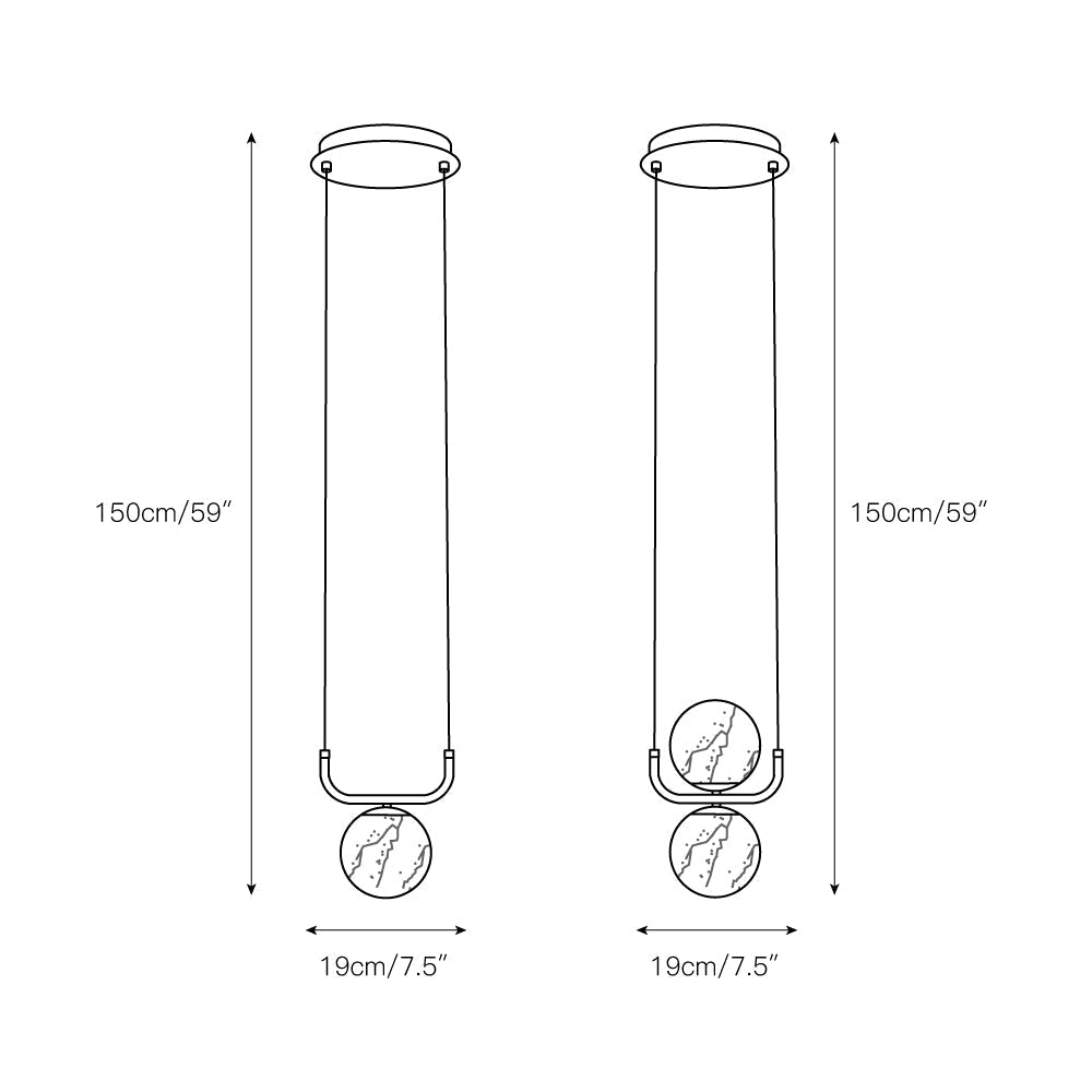 Eloryra Modern Minimalist Suspension Alabaster Pendant Lamp - Letslighting