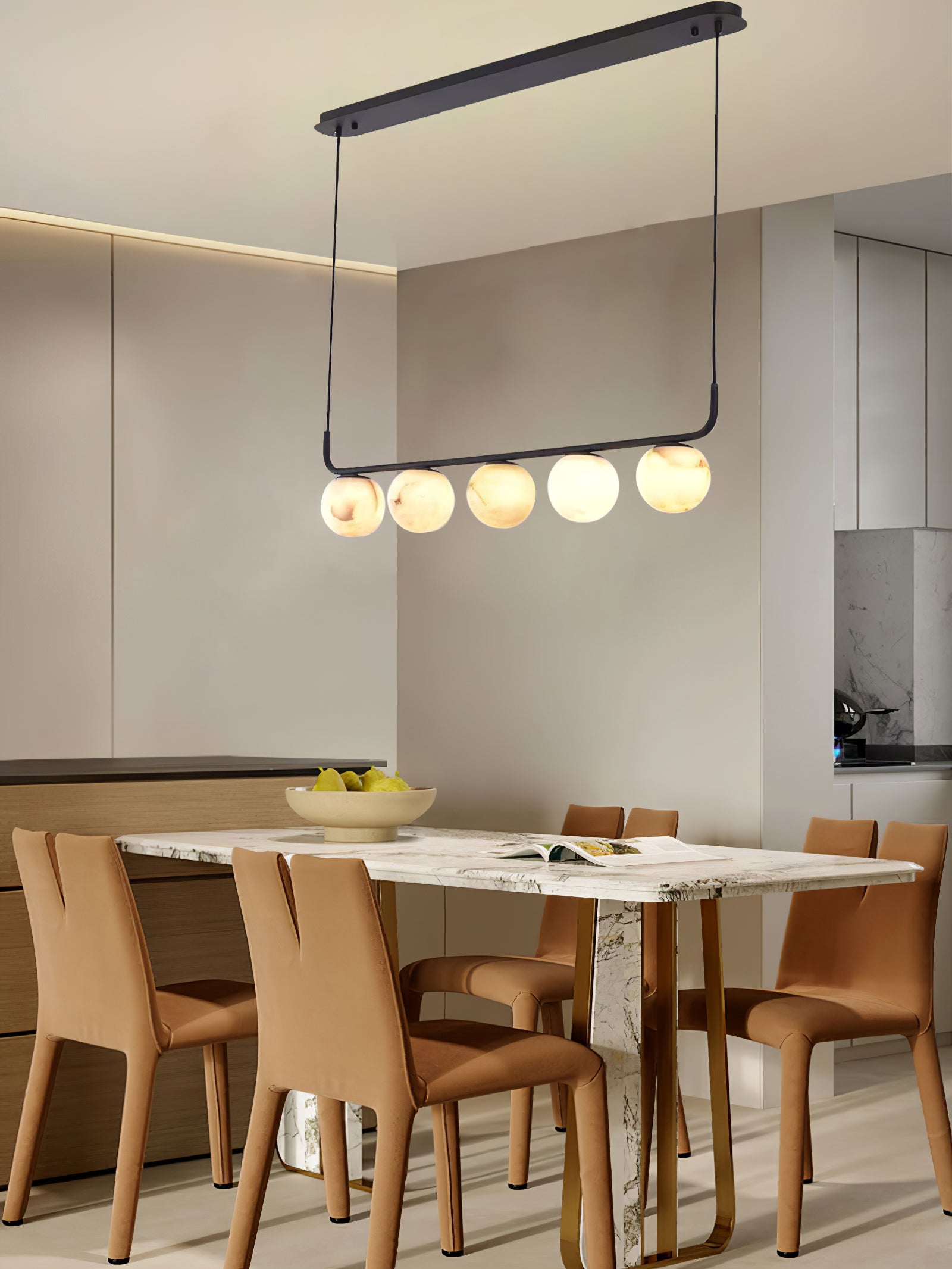 Eloryra Modern Minimalist Suspension Alabaster Pendant Lamp - Letslighting