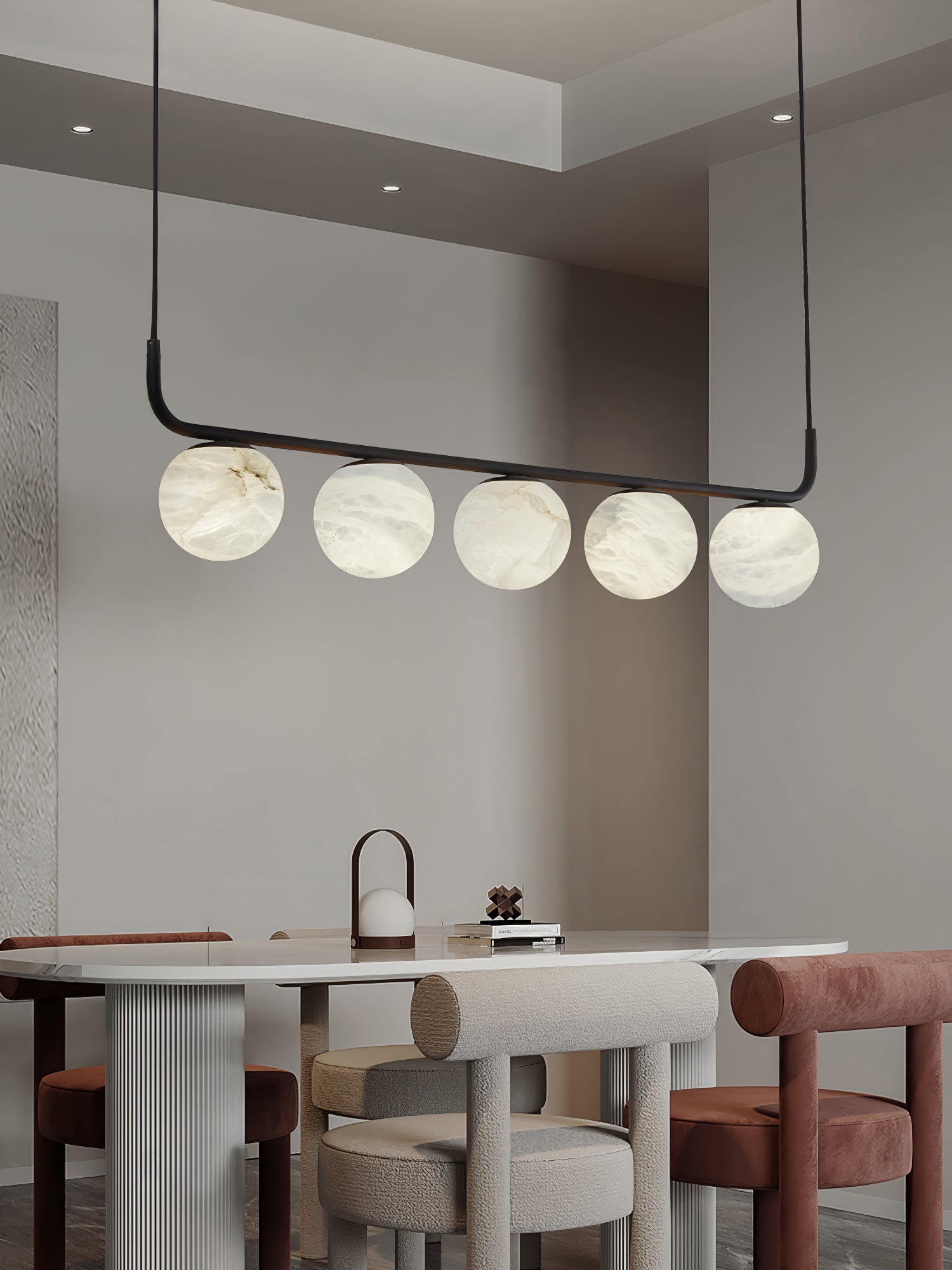 Eloryra Modern Minimalist Suspension Alabaster Pendant Lamp - Letslighting