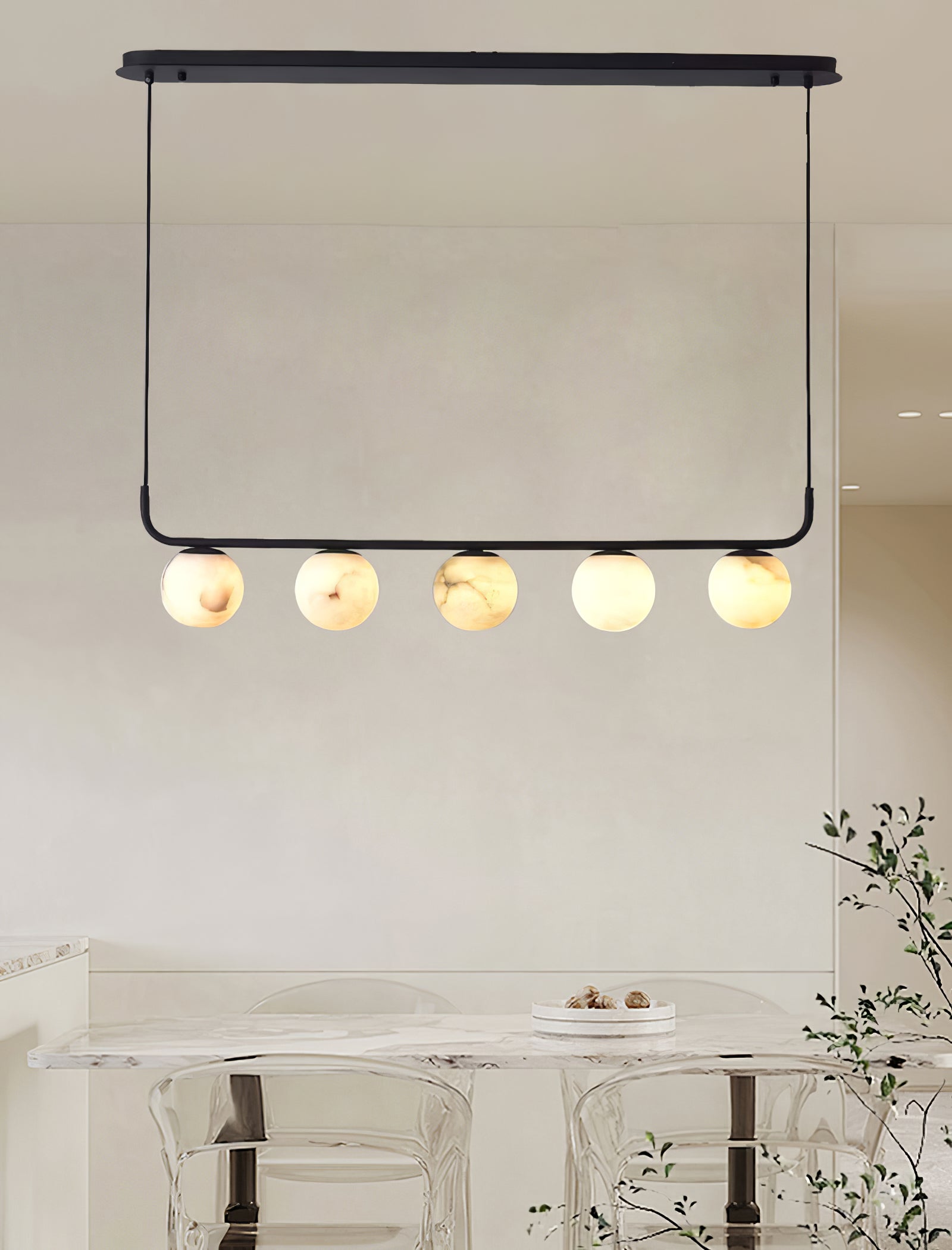 Eloryra Modern Minimalist Suspension Alabaster Pendant Lamp - Letslighting