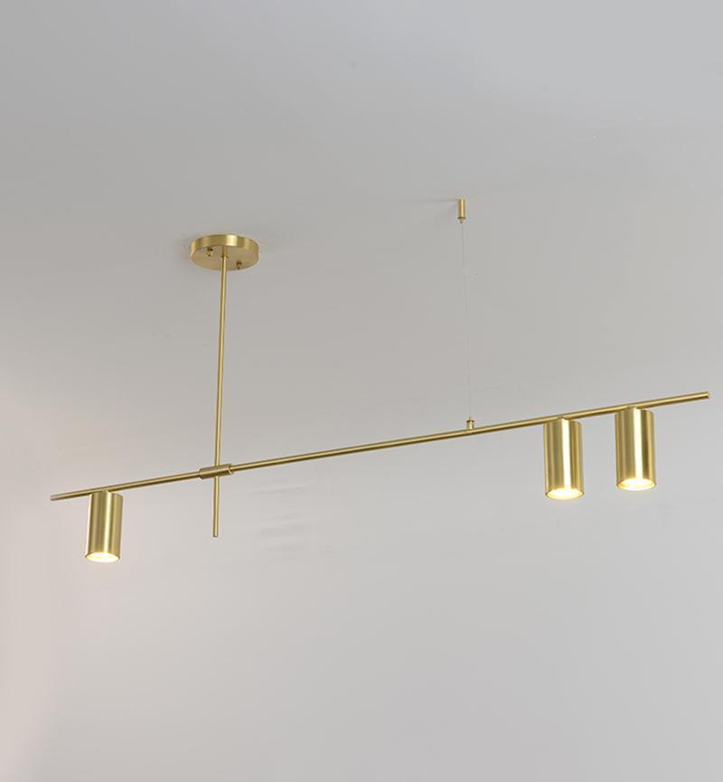 Lustra Kronleuchter Tribes Messing Linear Zylinder-Letslighting