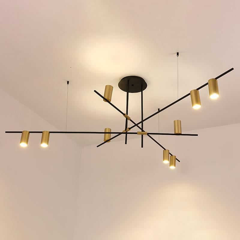 Lustra Kronleuchter Tribes Messing Linear Zylinder-Letslighting