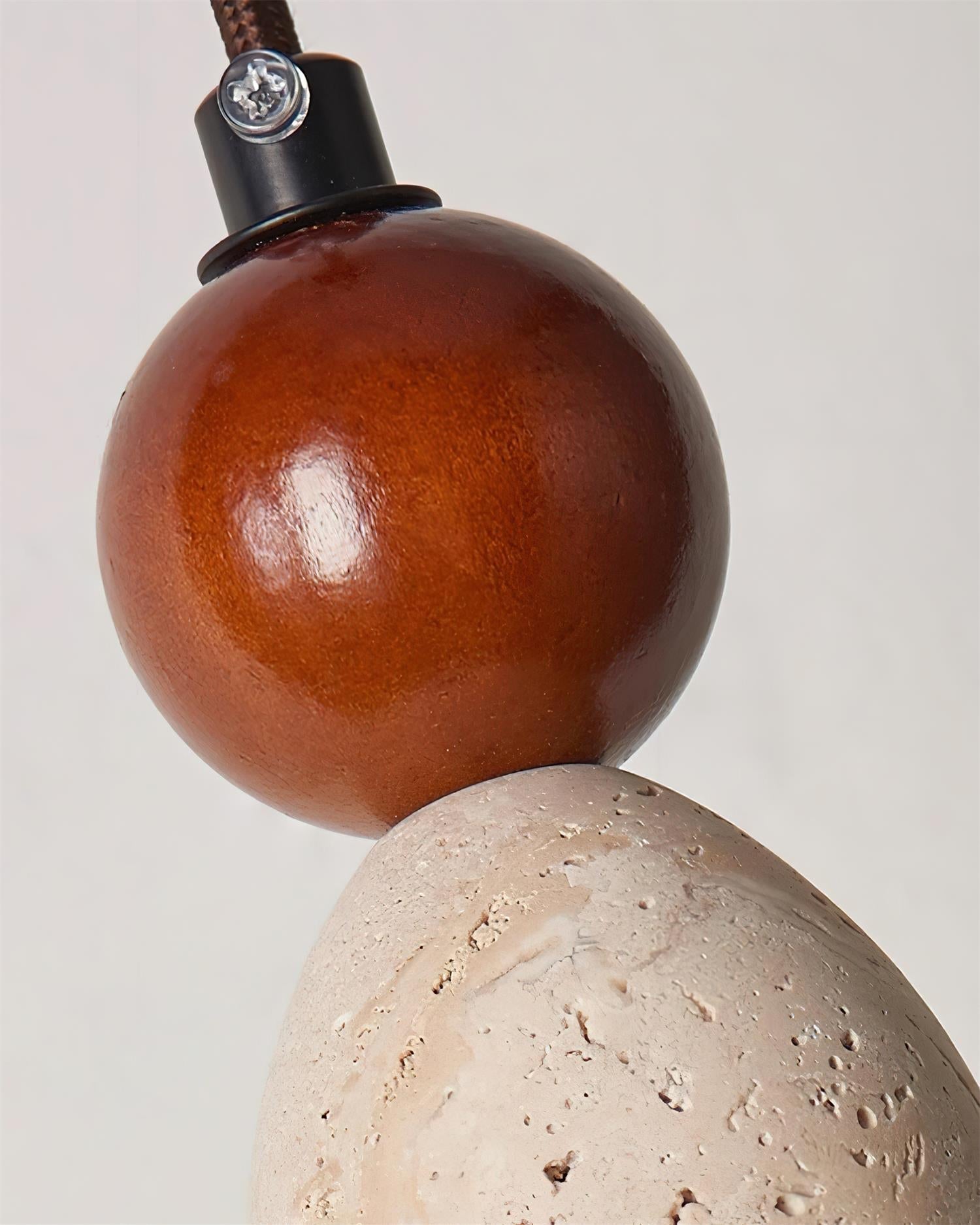 Ritta Triple Sphere Pendant Light Travertine - Letslighting