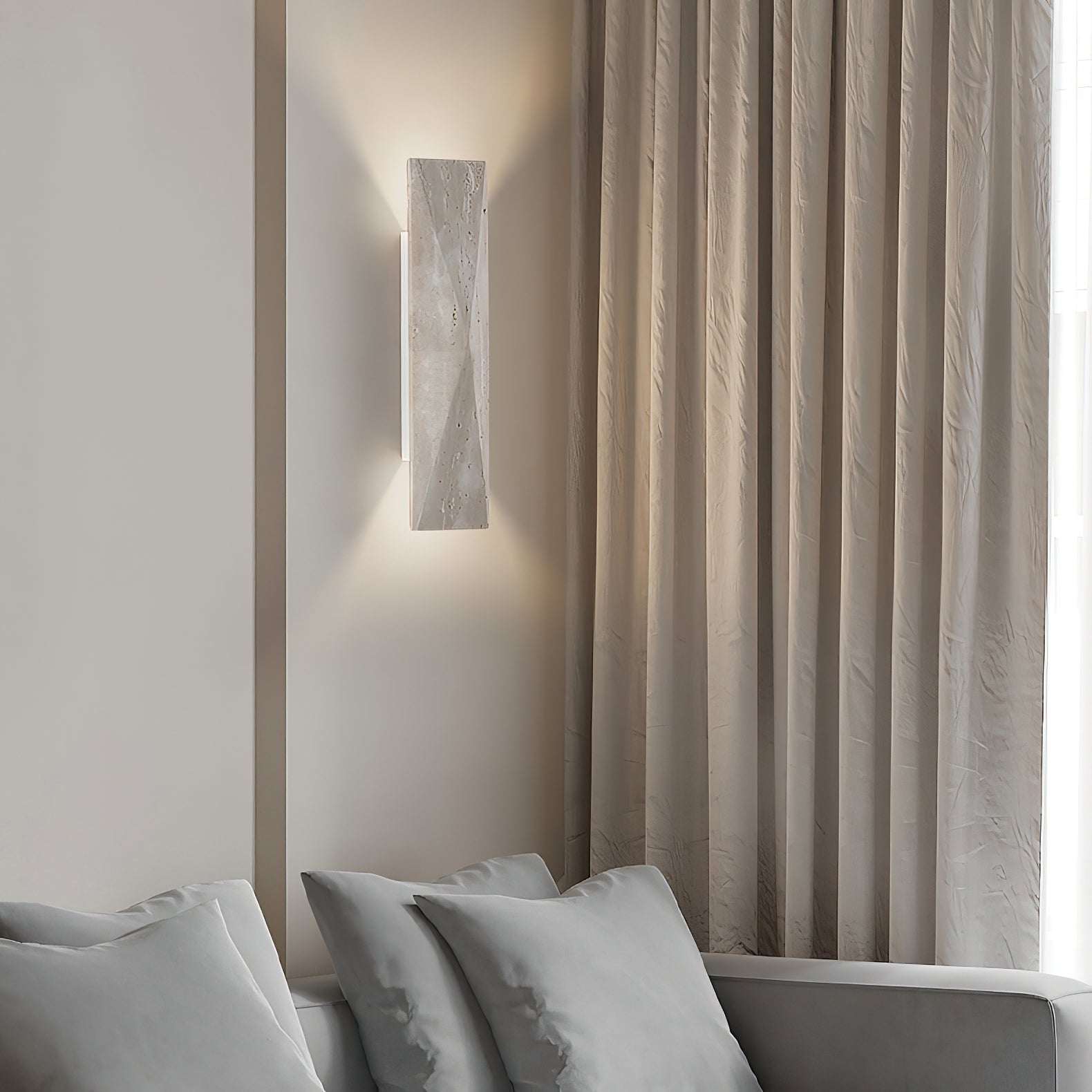 Coloria Modern Minimalist Travertine Wall Lamp - Letslighting