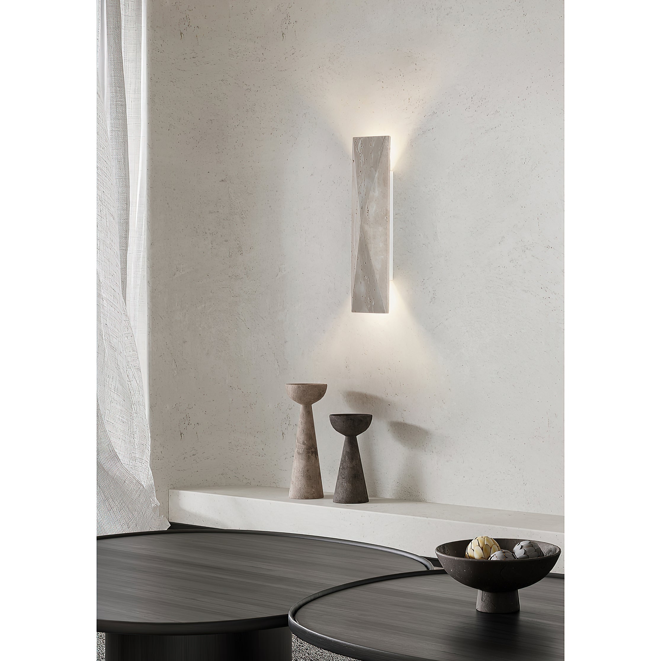 Coloria Modern Minimalist Travertine Wall Lamp - Letslighting