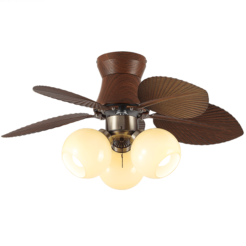 Walden Eiche Deckenventilator mit Beleuchtung, mit Edison-Glühbirnen-Option