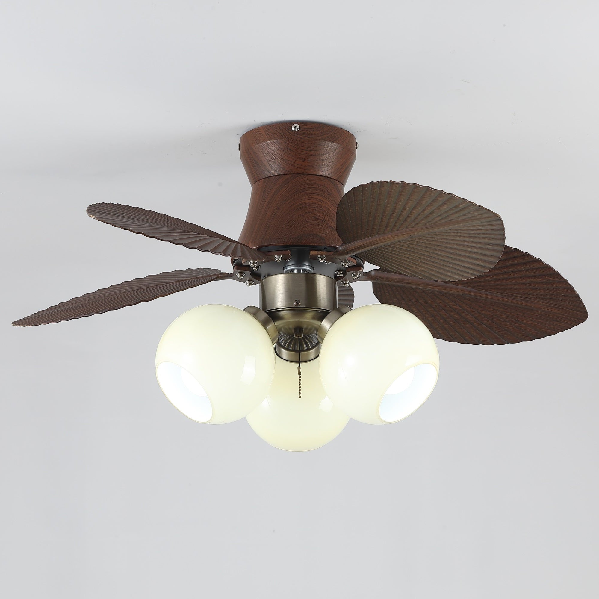 Walden Eiche Deckenventilator mit Beleuchtung, Maßangaben (Ø 80cm)