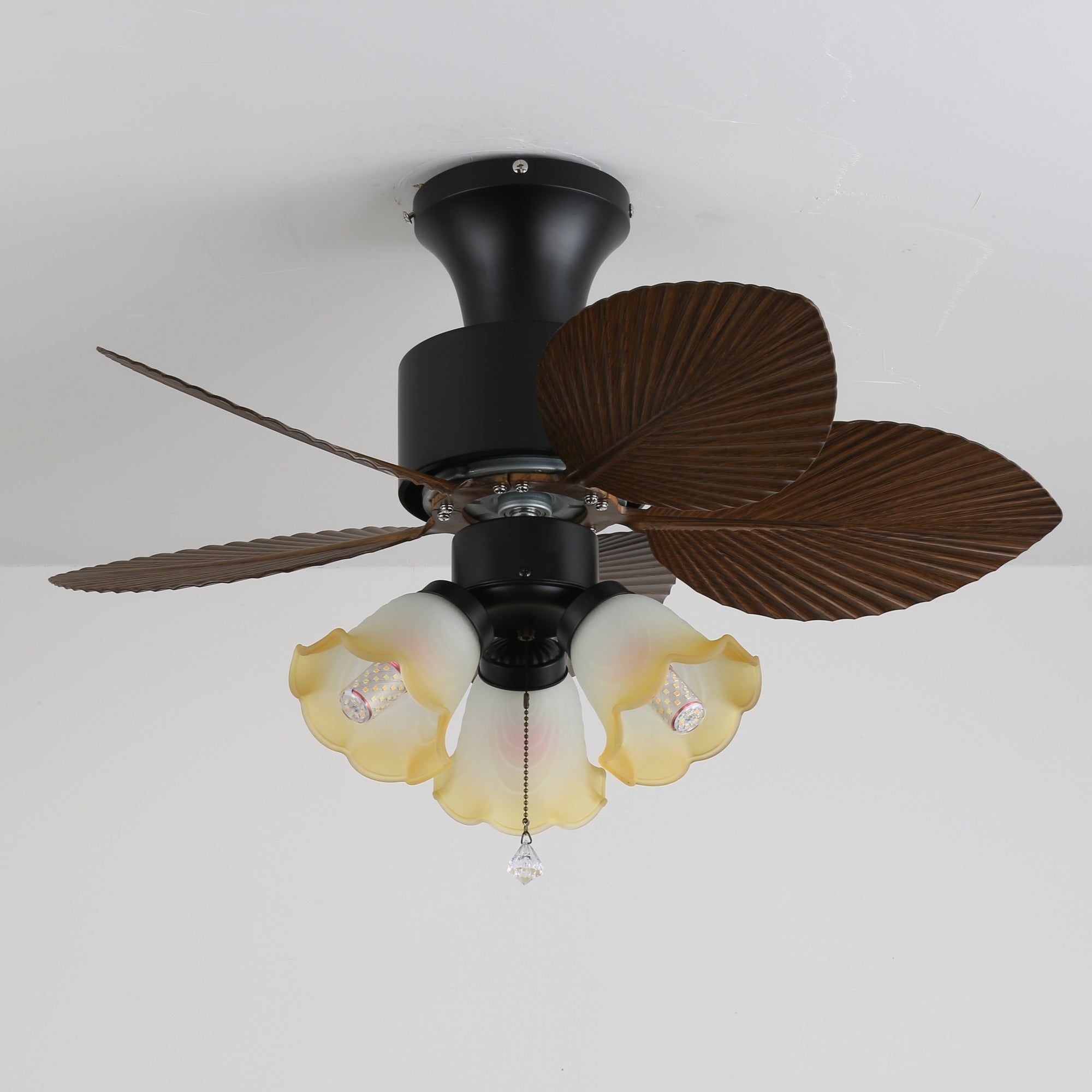 Marvella Vintage Deckenventilatorleuchte aus Holz