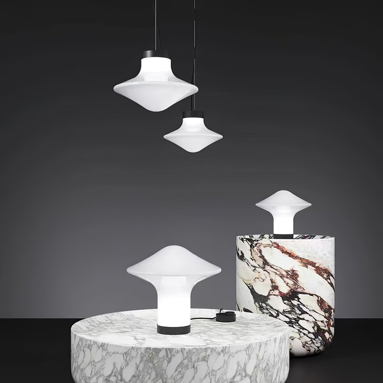 Esoleth Premium Nordic Kunstglas Pendelleuchte-Letslighting