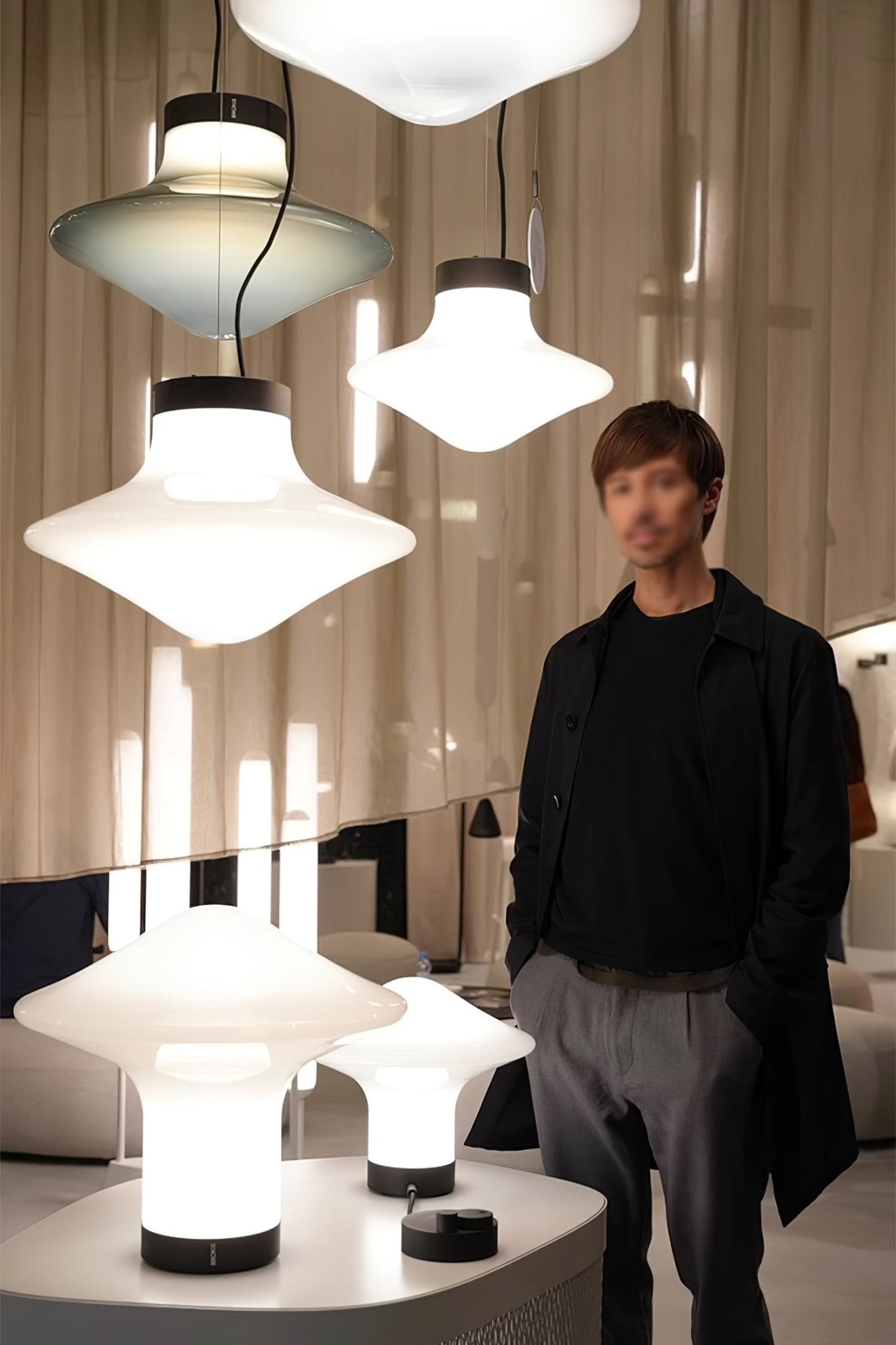 Esoleth Premium Nordic Kunstglas Pendelleuchte-Letslighting