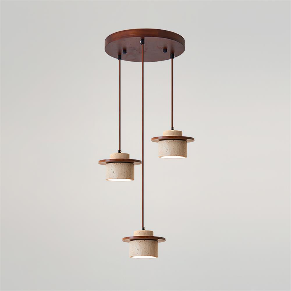 Lunara Multi-Light Pendant Lamp Set Travertine - Letslighting