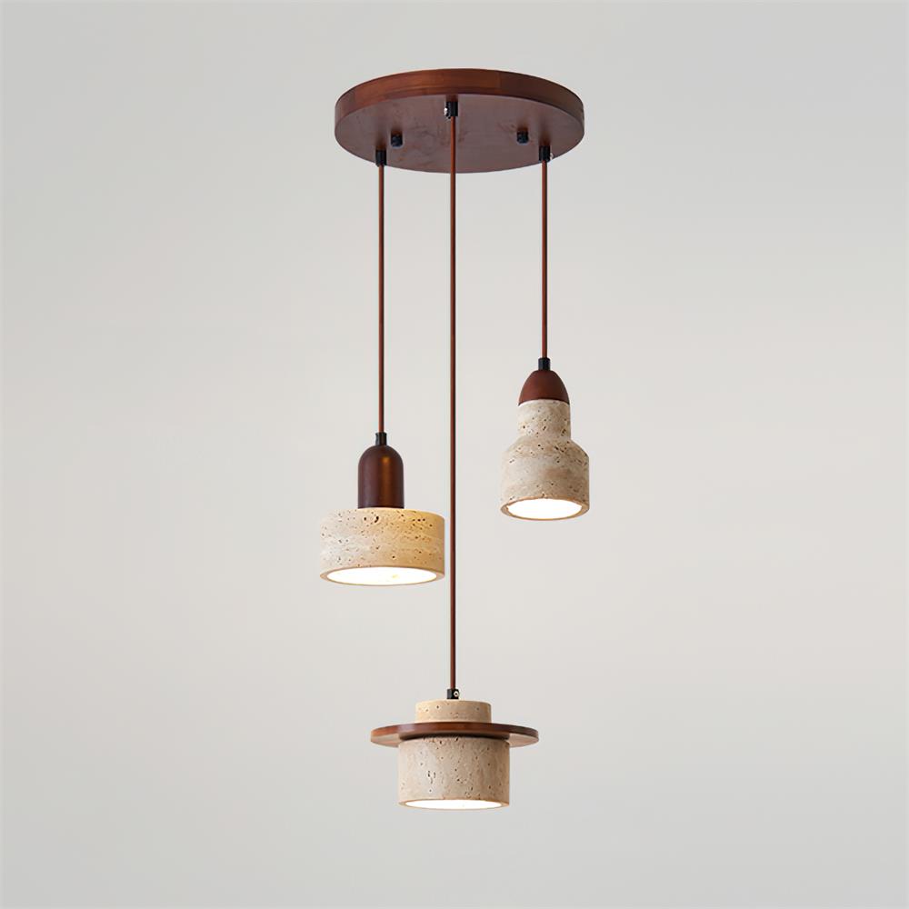 Lunara Multi-Light Pendant Lamp Set Travertine - Letslighting