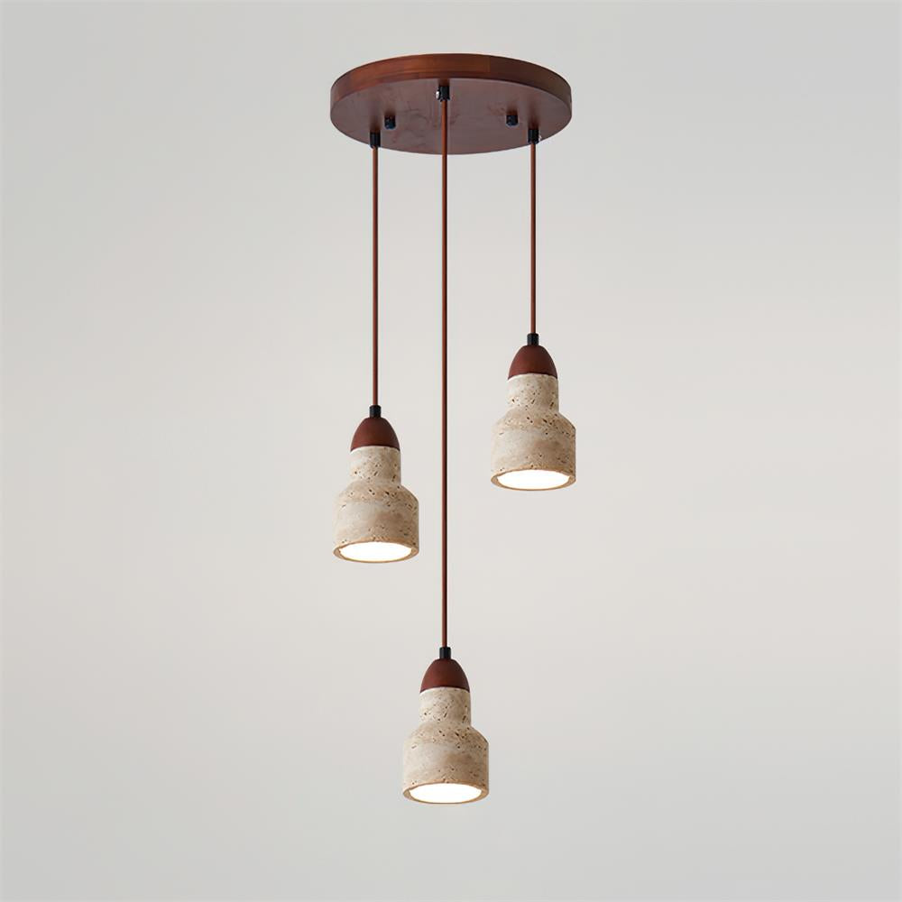 Lunara Multi-Light Pendant Lamp Set Travertine - Letslighting