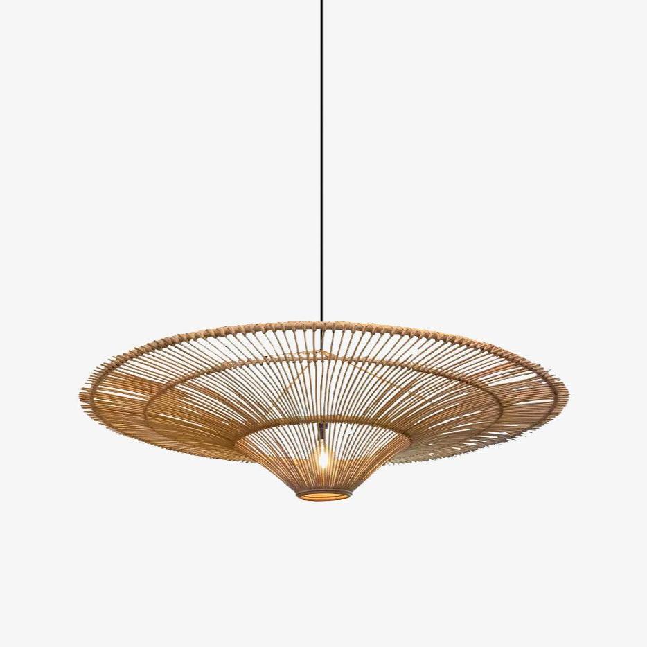Lustra Kronleuchter Rattan Natur-Letslighting