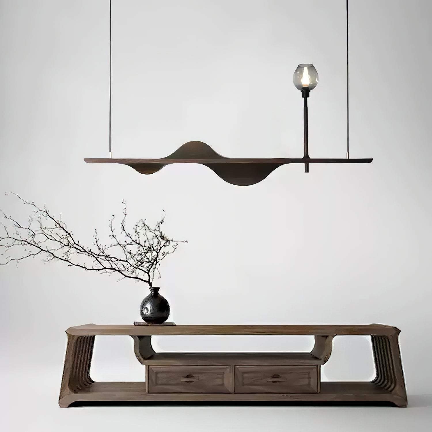 Cushais Wave Holz Pendelleuchte-Letslighting