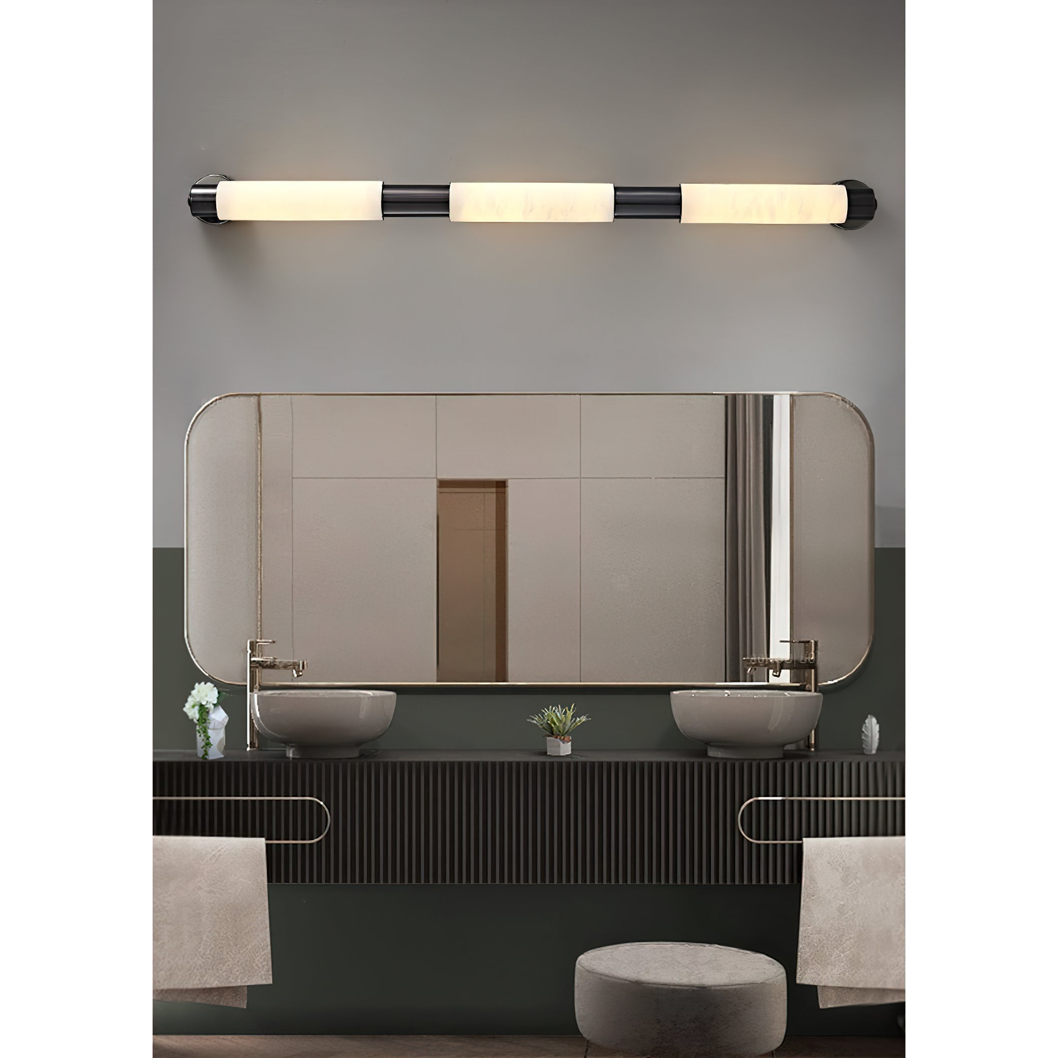 Alraei Modern Minimalist Tube Alabaster Wall Lamp - Letslighting