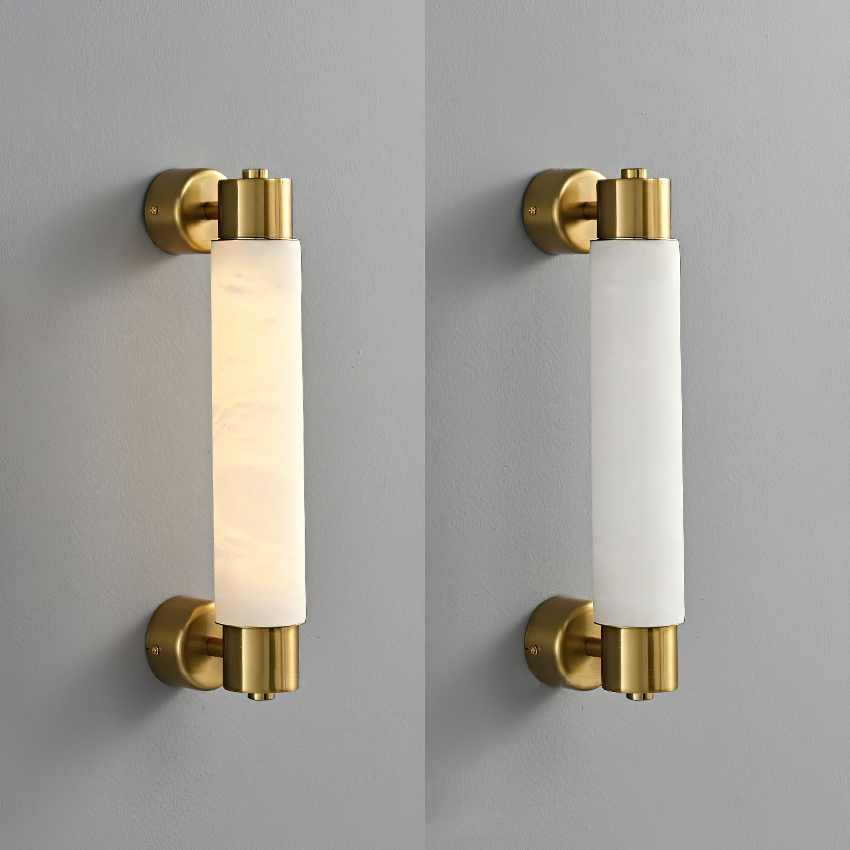 Alraei Modern Minimalist Tube Alabaster Wall Lamp - Letslighting