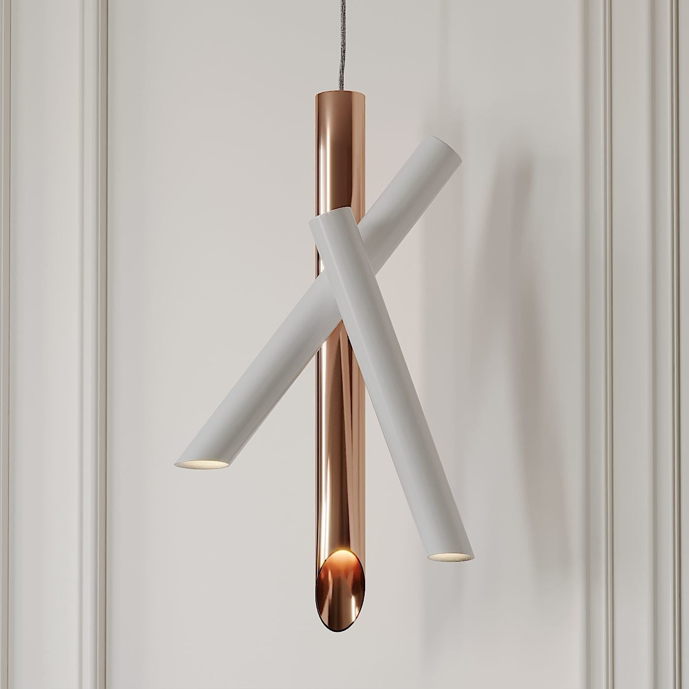 Solara Aluminium Minimalistische Röhrenpendelleuchte-Letslighting