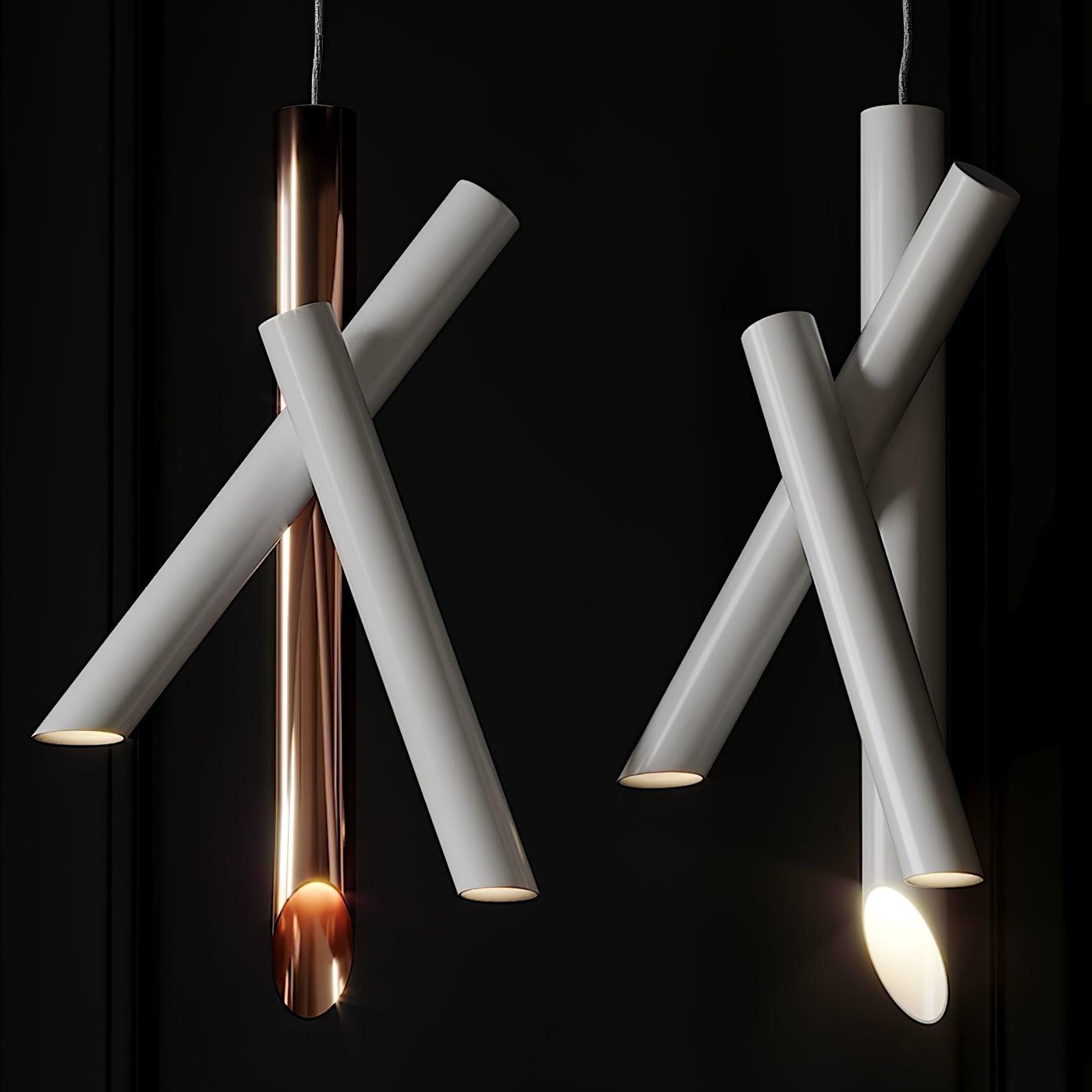 Solara Aluminium Minimalistische Röhrenpendelleuchte-Letslighting