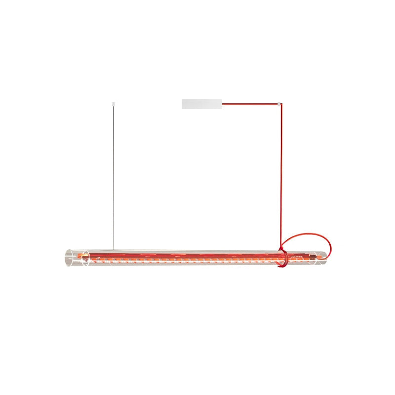Cata Modern Minimalist Linear LED Metal Glass Pendant Lamp - Letslighting