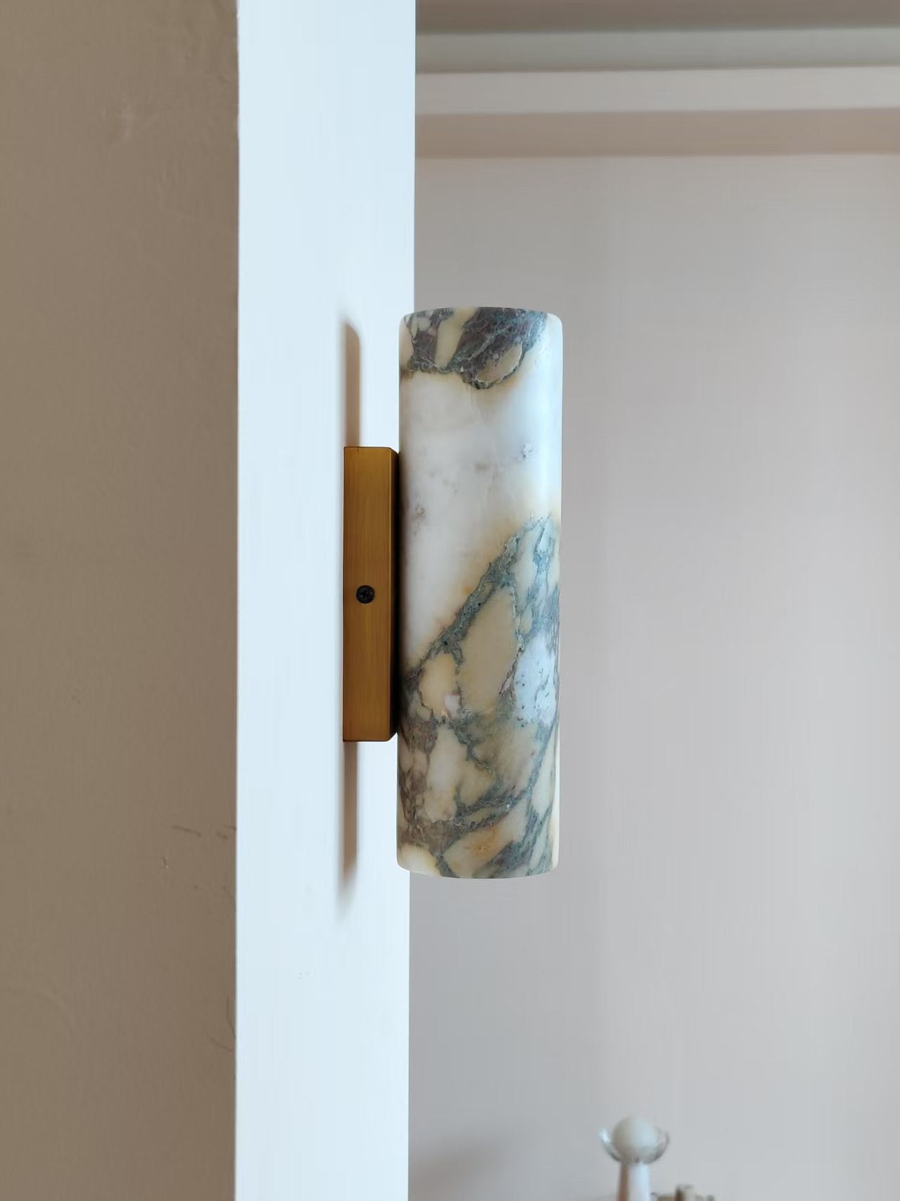 Tubular Modern Minimalist Marble Metal Wall Lamp - Letslighting