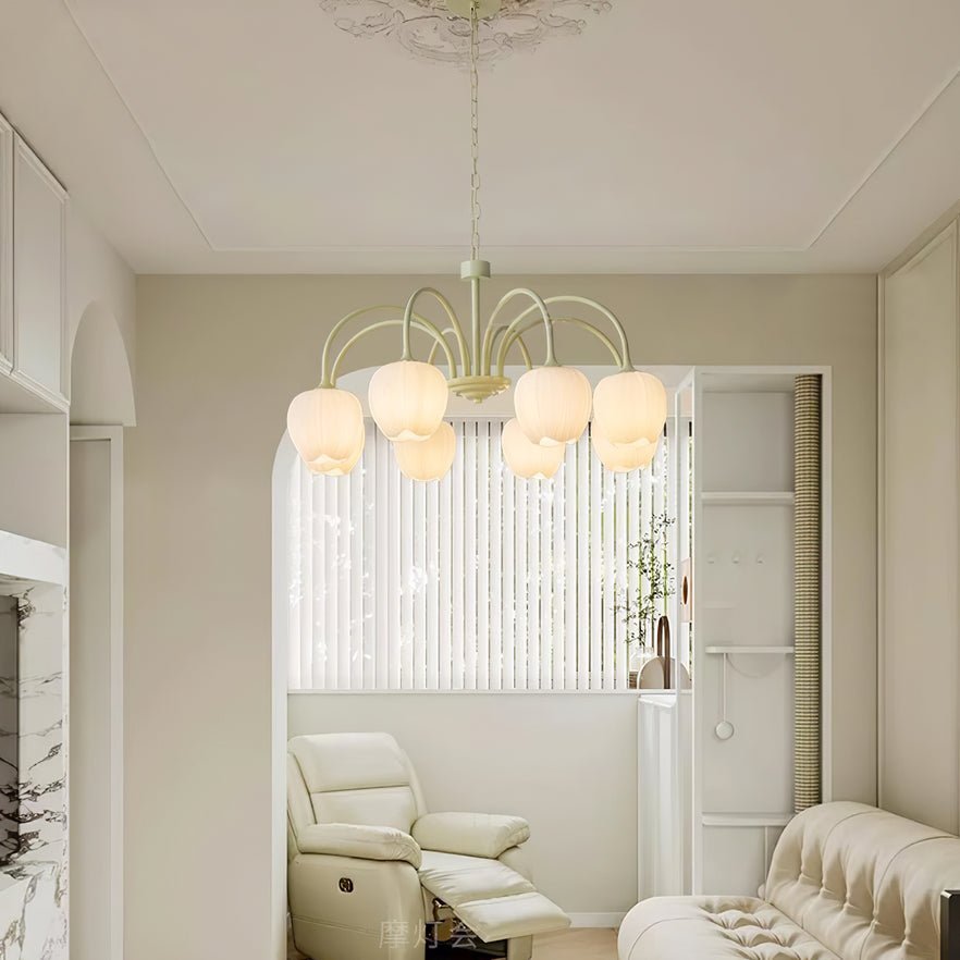 Lustra Kronleuchter Tulip Matcha Glas-Letslighting